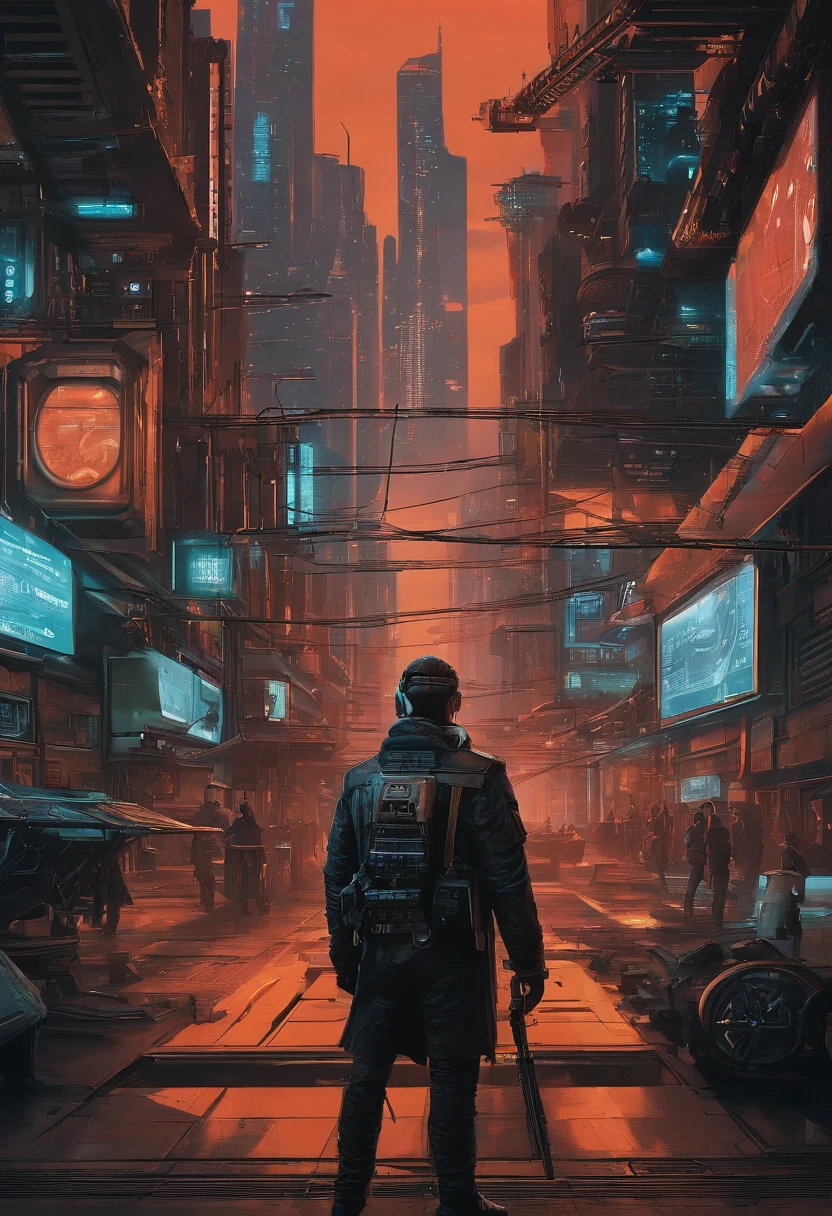 "Cyberpunk" is a subgenre of science fiction that focuses on a dystopian or futuristic environment, usually defined by technological advances, desigualdade social, Powerful megacorporations, ciborgues e realidade virtual. Muitas vezes, Cyberpunk stories explore themes such as human alienation in a high-tech world, Mass surveillance, Hacking and the fusion of humans and technology.
The genre has gained significant popularity in pop culture and literature, being notable for influencing films, video games, literatura e arte visual. Some notable works of cyberpunk include the book "Neuromancer" de William Gibson, o filme "Blade Runner" by Ridley Scott and the video game series "Deus Ex".
The cyberpunk scene is often characterized by a distinct visual aesthetic, que combina elementos futuristas com uma atmosfera sombria e urbana. It is a genre that continues to be explored and reinterpreted in various ways in contemporary culture.