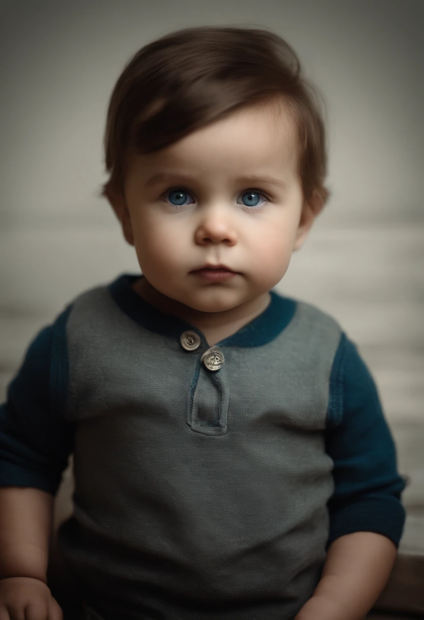 chubby ddler blue eyes dark brown hair