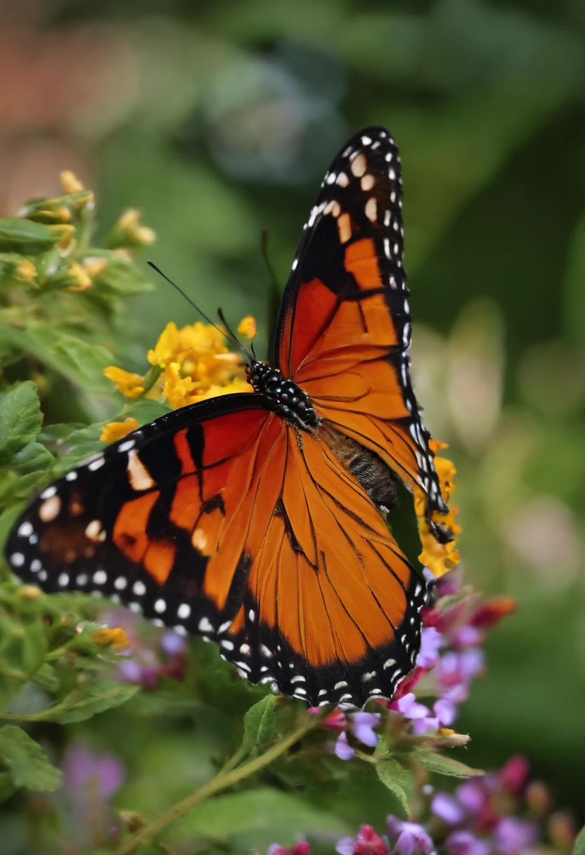 Crie uma borboleta com asas abertas, borboleta mecanica, detalhes intrincados e hd