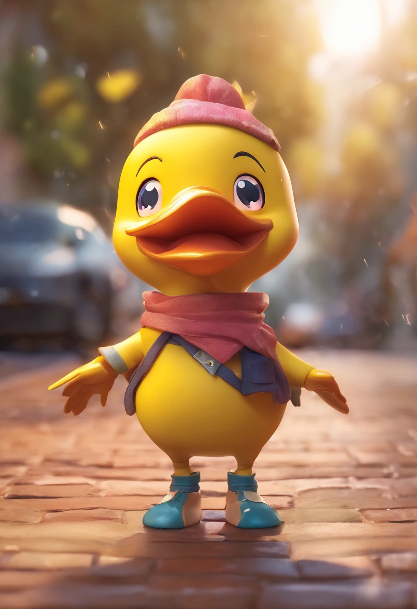 Blind box style,adolable,Yellow duck,personification,girl,Cute doll,Round robin ratio 1;2