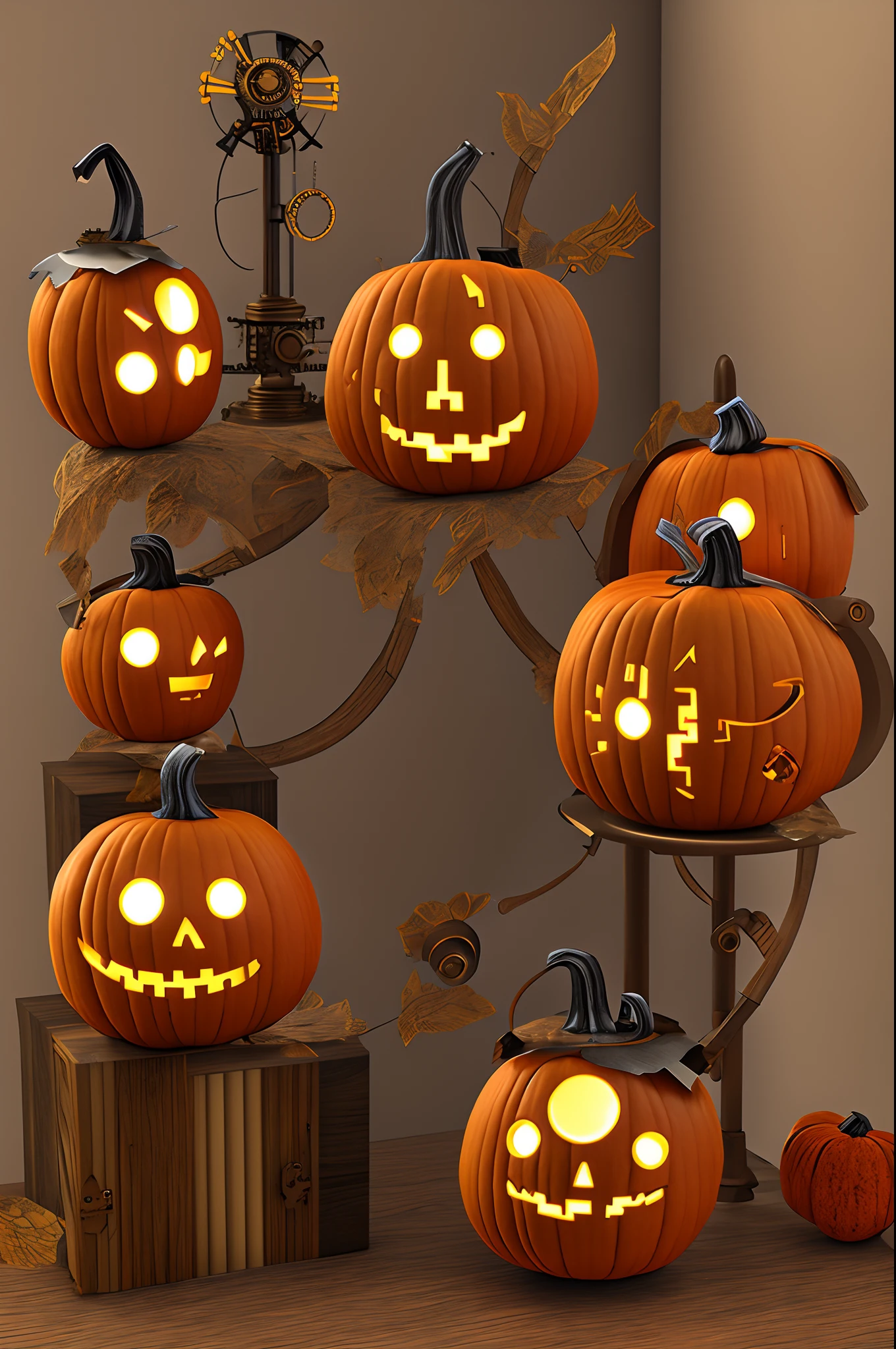 Clockwork pumpkin lantern、Steampunk Lab