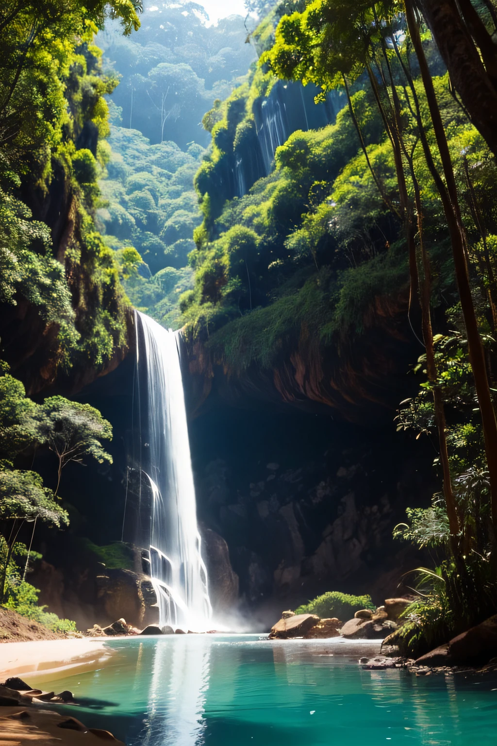 comunidade preta festejando na natureza. Imagem com cores em tom de marrom e preto