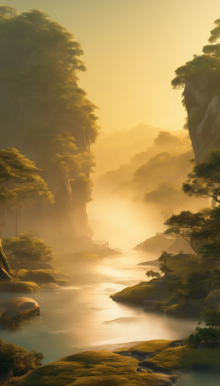 unmanned , outdoors , night , dream ,( dense fog :1.4), circular moon , mountain , river , the golden bough , sky , gold decoration ,
( minimalism :1.4), chinese classical art , yellow long upper shan , movie poster , a minimalist background ,3D, clean screen ,
Best quality , perfect lighting , Masterpiece , Official art ,8k, wallpar
huge filesize , huge file size , super Detailed , oc renderer ,
symmetrical shopping ,