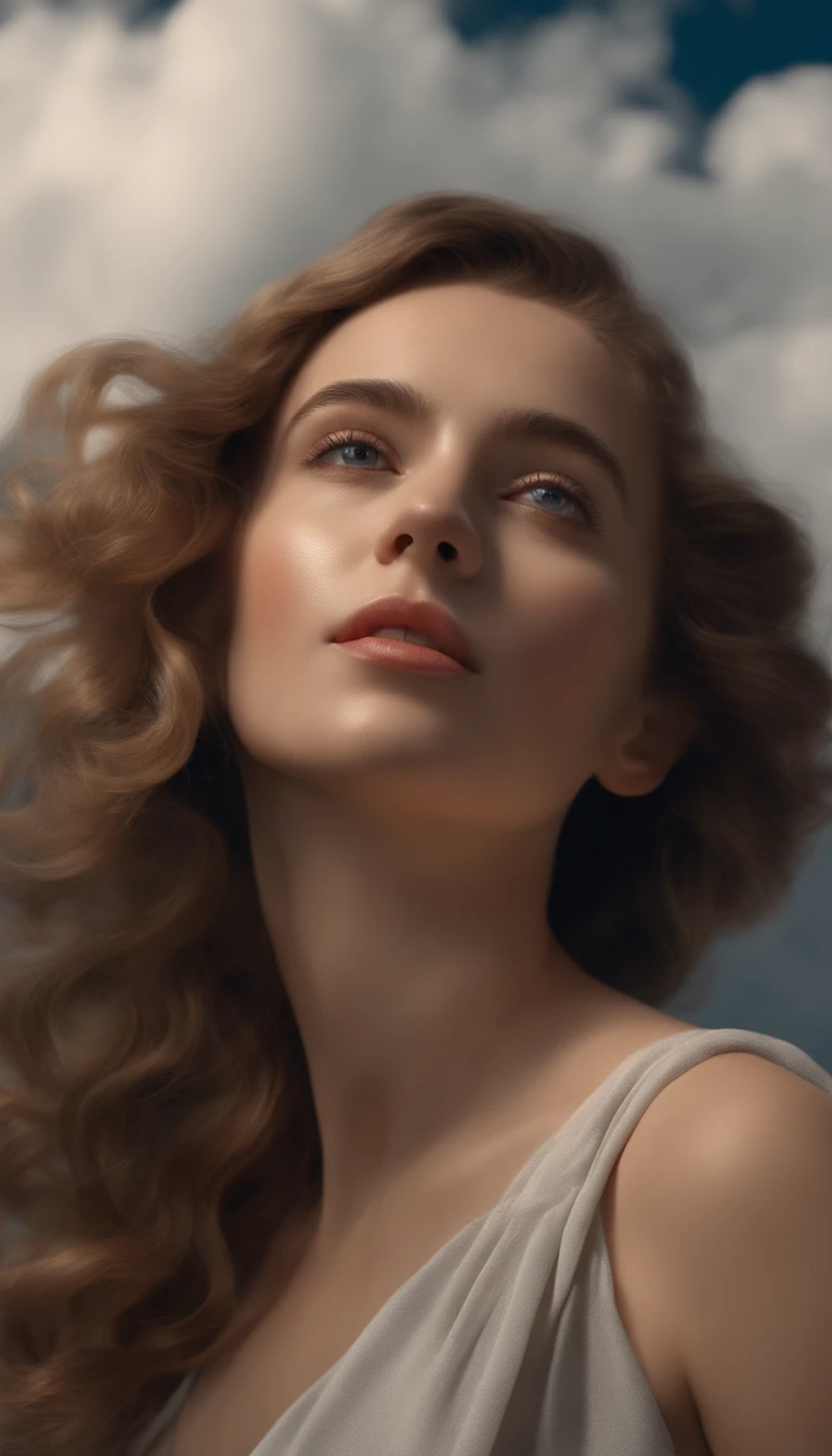 (best quality,4k,8k,highres,masterpiece:1.2),ultra-detailed,(realistic,photorealistic,photo-realistic:1.37),movie still,1girl,celestial,cloud girl,clouds,(close-up:1.1),bright,happy,nostalgic,soft lighting,(Bauhaus,figurative,subtle hints,abstract:1.1)