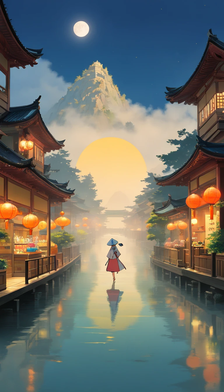 unmanned , outdoors , night , dream ,( dense fog :1.4), circular moon , mountain , river , the golden bough , sky , gold decoration ,
( minimalism :1.4), chinese classical art , yellow long upper shan , movie poster , a minimalist background ,3D, clean screen ,
Best quality , perfect lighting , Masterpiece , Official art ,8k, wallpar
huge filesize , huge file size , super Detailed , oc renderer ,
symmetrical shopping ,
