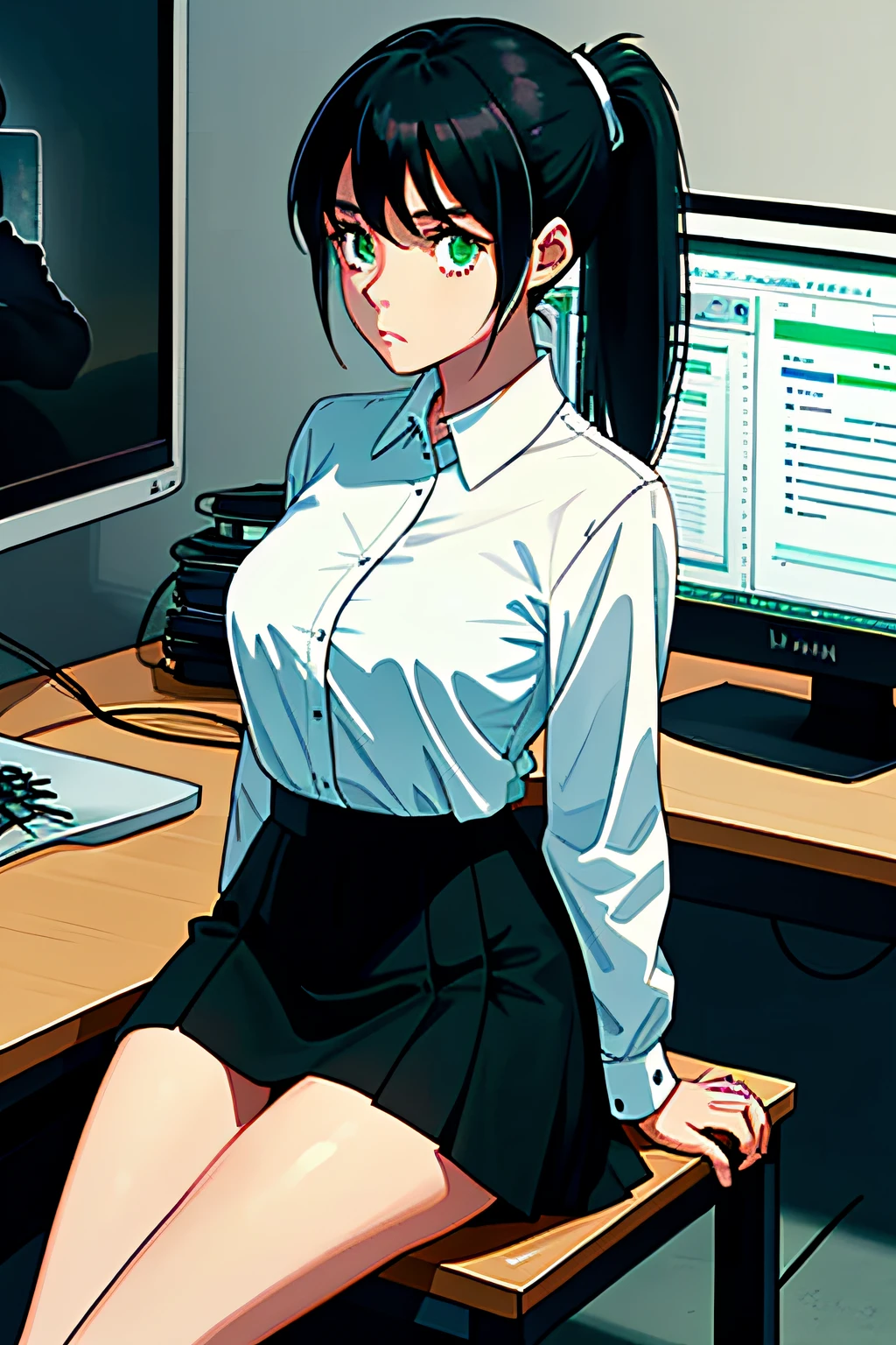 (((ultra detailed, The best quality, 8k, very small breasts, girl))), office, pussy ass