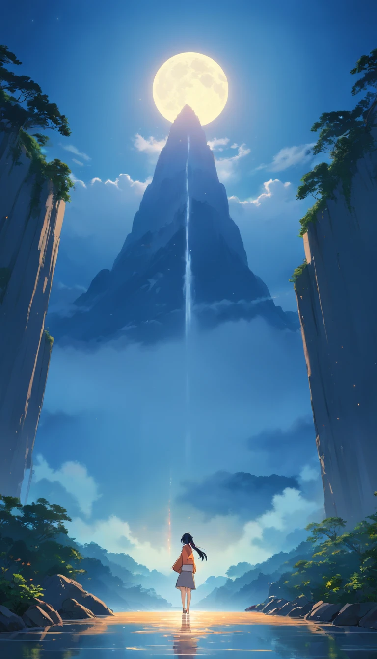 unmanned , outdoors , night , dream ,( dense fog :1.4), circular moon , mountain , river , the golden bough , sky , gold decoration ,
( minimalism :1.4), chinese classical art , yellow long upper shan , movie poster , a minimalist background ,3D, clean screen ,
 Best quality , perfect lighting , Masterpiece , Official art ,8k, wallpar 
 huge filesize , huge file size , super Detailed , oc renderer ,
 symmetrical shopping ,