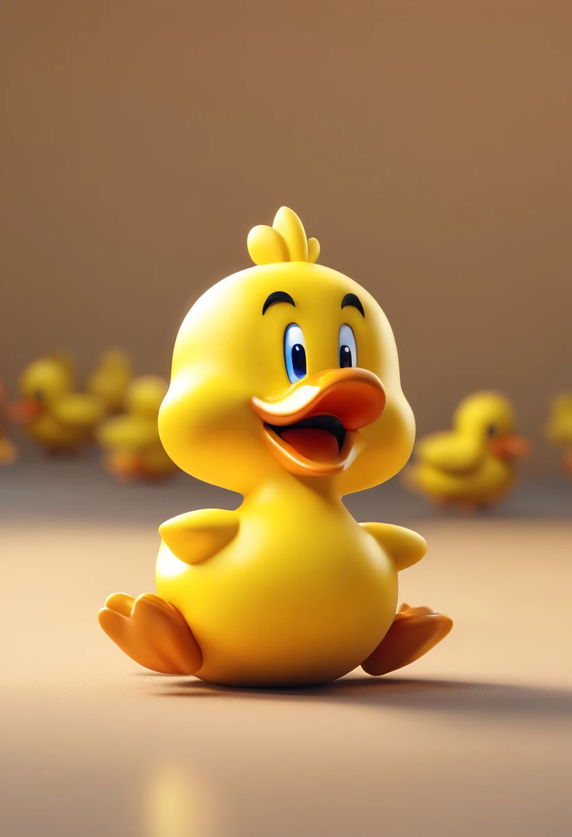 Little yellow duck,Tile, All kinds of small yellow ducks,The art of splicing,Studio lighting, Atmospheric lighting, The texture is delicate, High detail, high resolution, C4D, 。.3D, blender, 8K, Best quality, hyper HD
