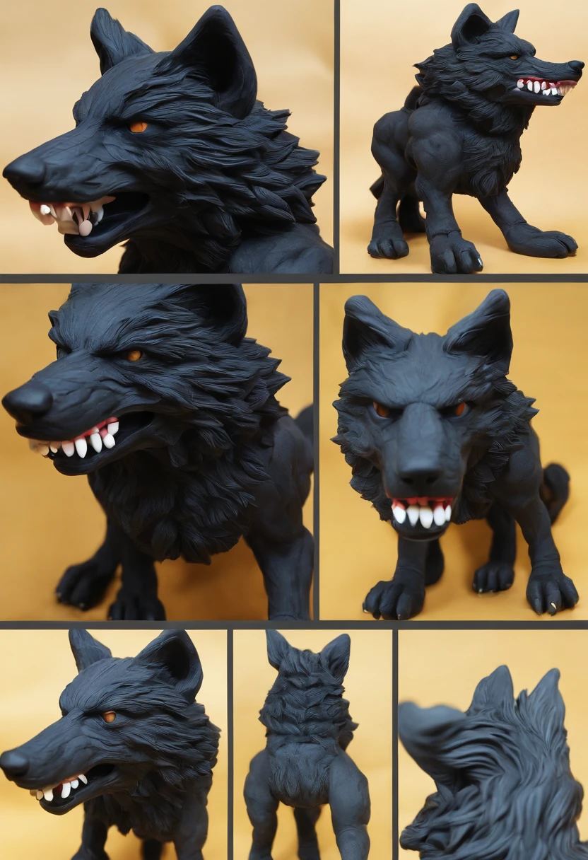 werewolf gigantic black humanoid wolf.