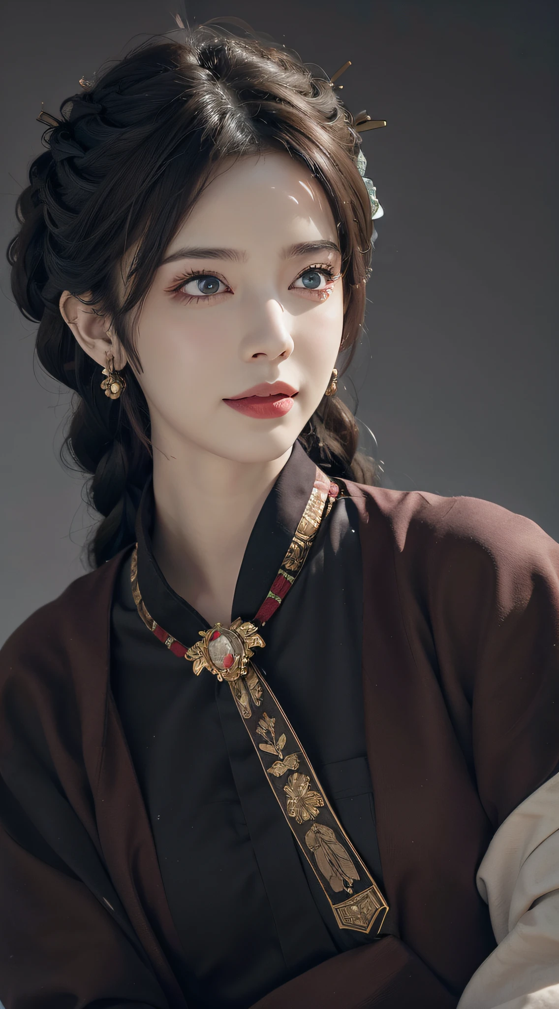 1girl,photorealistic,naughty face, white hair,rolling_eyes,ahegao, open mouth, evil smile, srtong wind,twin_braids, earrings, jewelry, animal,