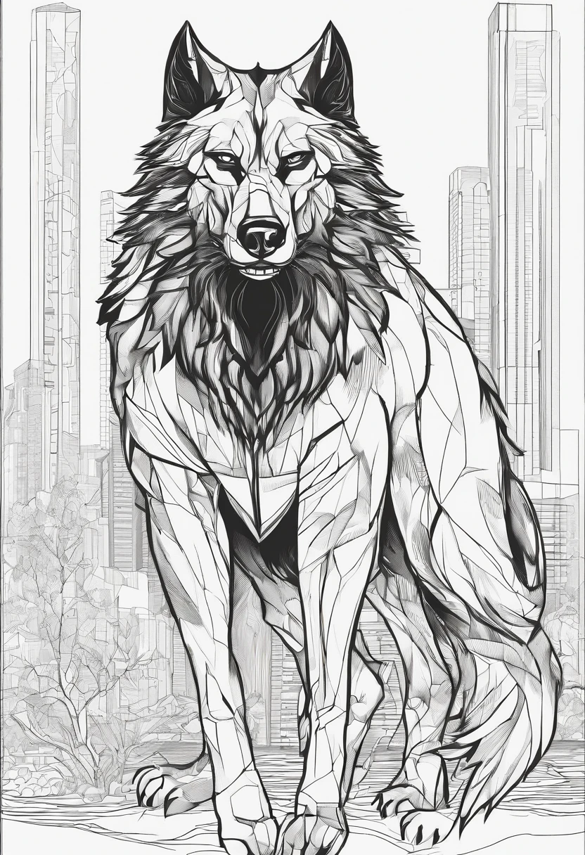 werewolf gigantic black humanoid wolf.
