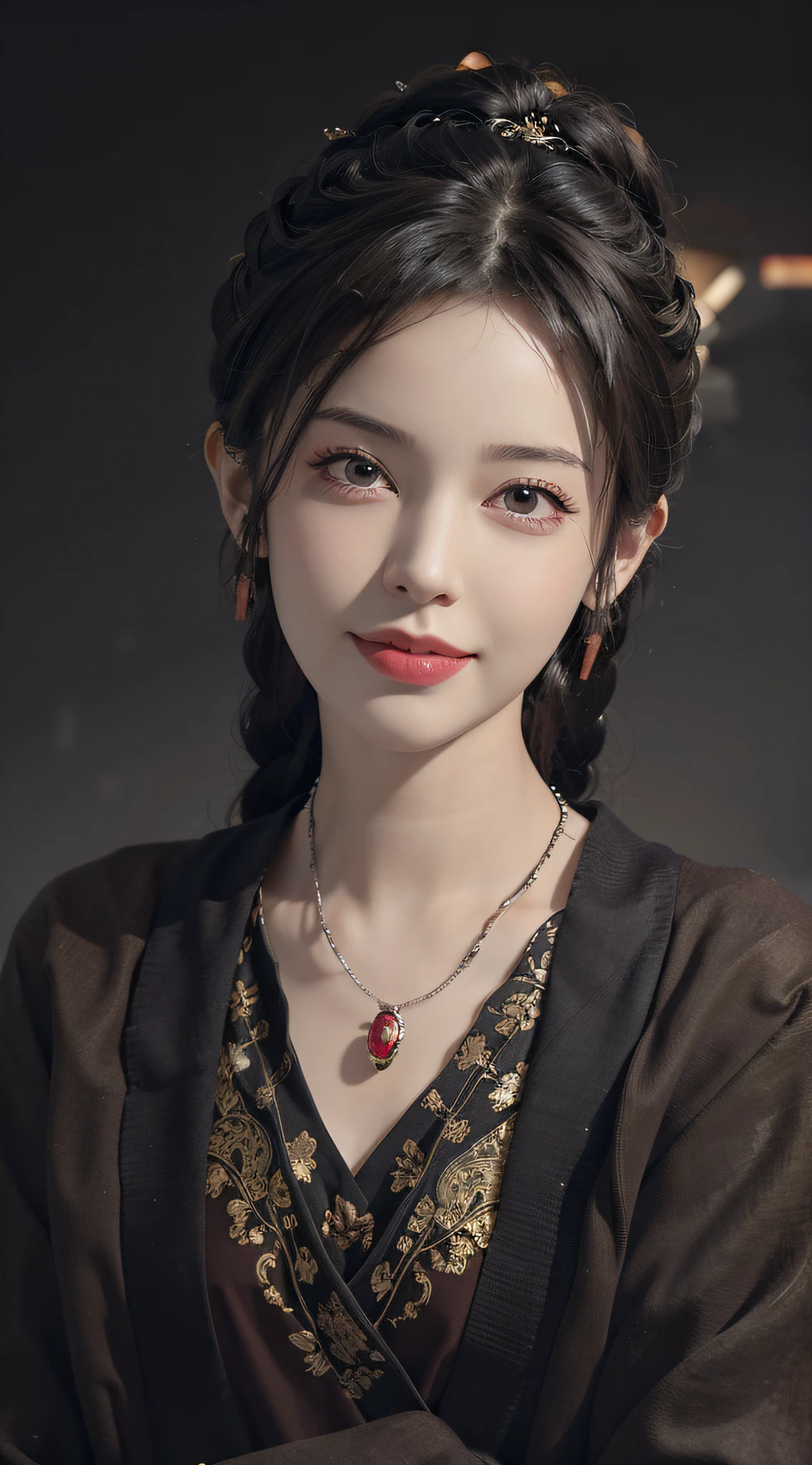 1girl,photorealistic,naughty face, white hair,rolling_eyes,ahegao, open mouth, evil smile, srtong wind,twin_braids, earrings, jewelry, animal,