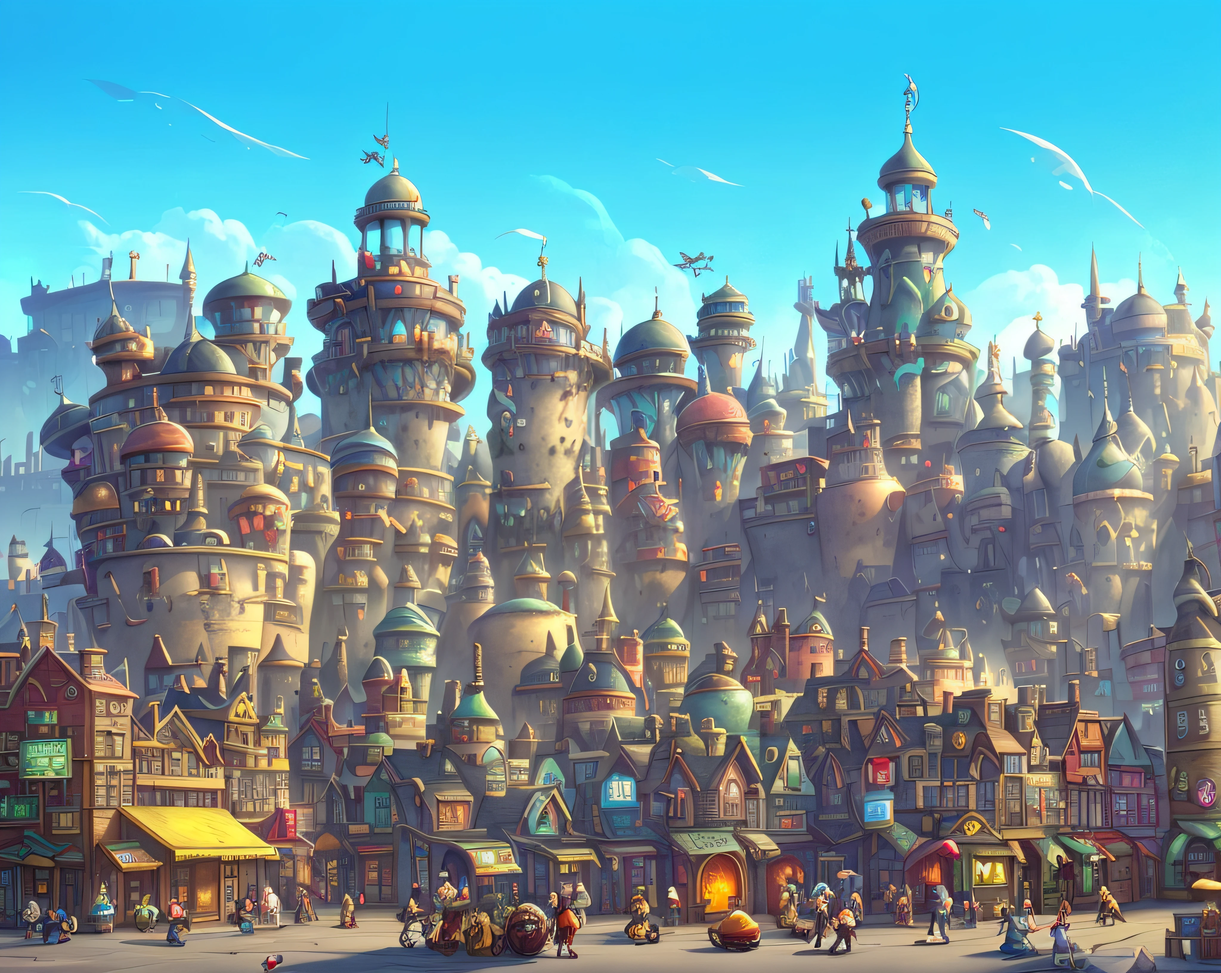 Cartoon pictures of buildings,It says dental hotel, town center background, town background, renaissance port city background, gaslight fantasy capital city, medeival fantasy town, flintlock fantasy capital city, arte de fundo, 2d game environment design, background hyper detailed, palace background, overwatch building, medieval city background, tavern background, zenithal view