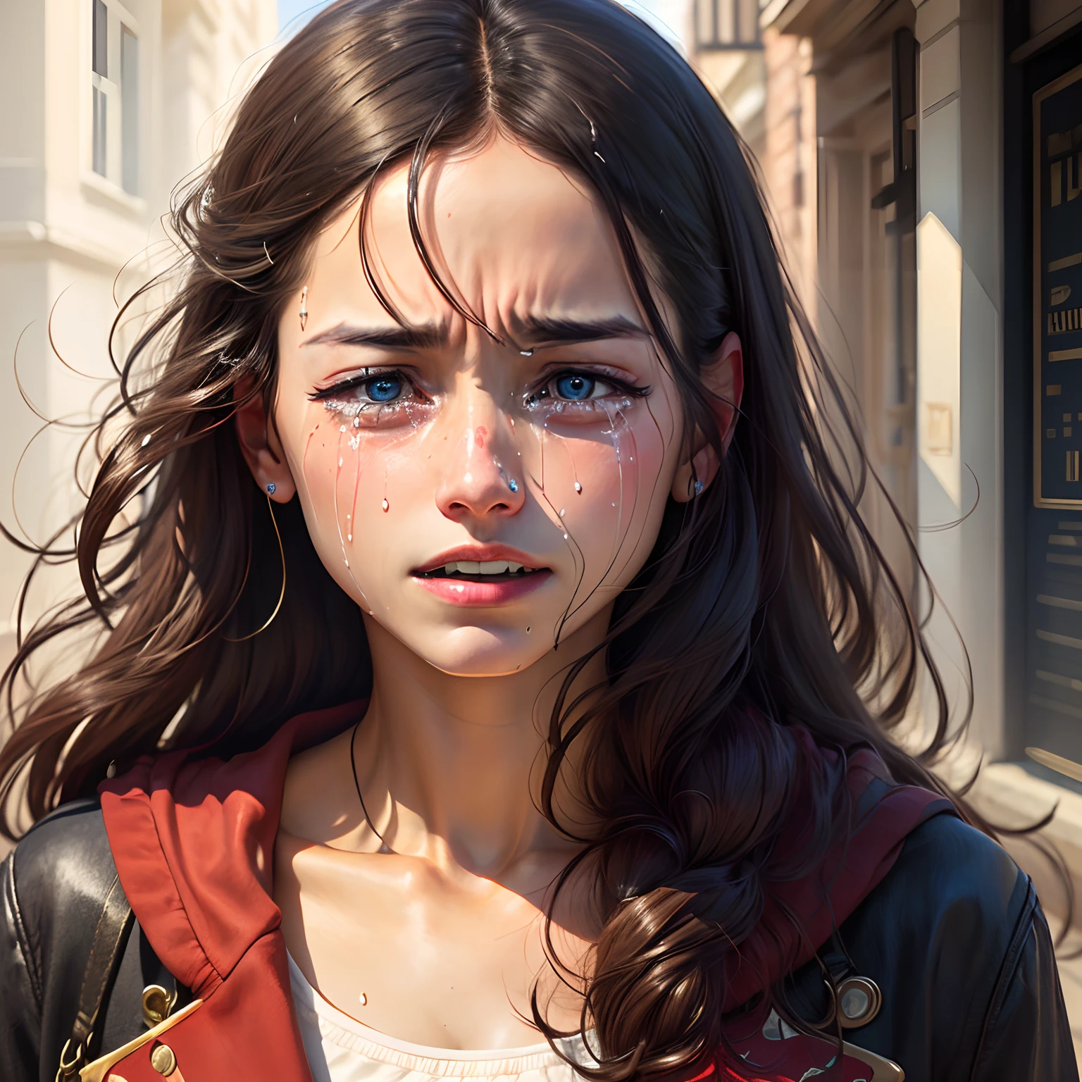 Woman crying