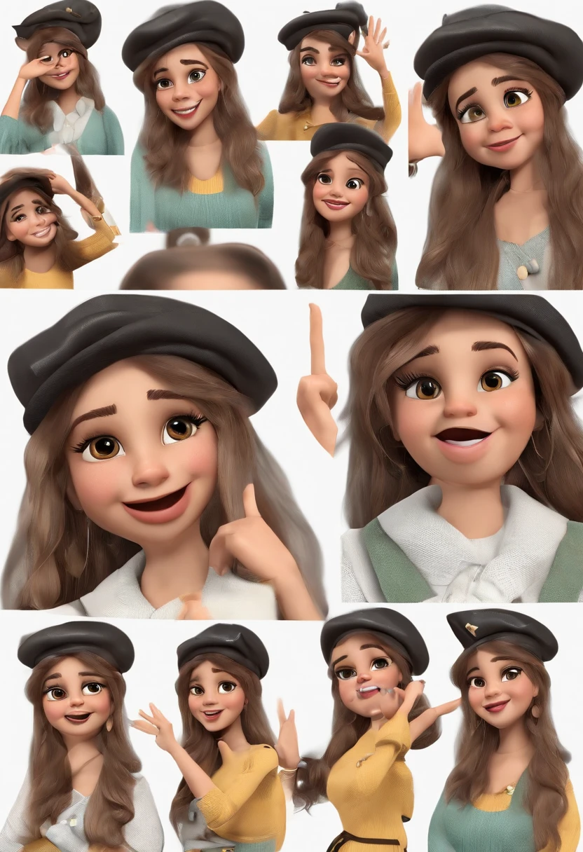Cute girl avatar,Emoji pack,
Looking forward to your participation
dconrt nytwotoosersesoteos
,(9 emojis,emoj
(beret)
gauges,Align arrangement),9 poses and expressions (grieves,astonishment,having fun,exhilarated,big laughter,tender
angry,doubt,Touch your head,Sell moe,wait) ,Anthropomorphic style,Disney style,black
stroke,differentemotions,9 poses and expressions,8K