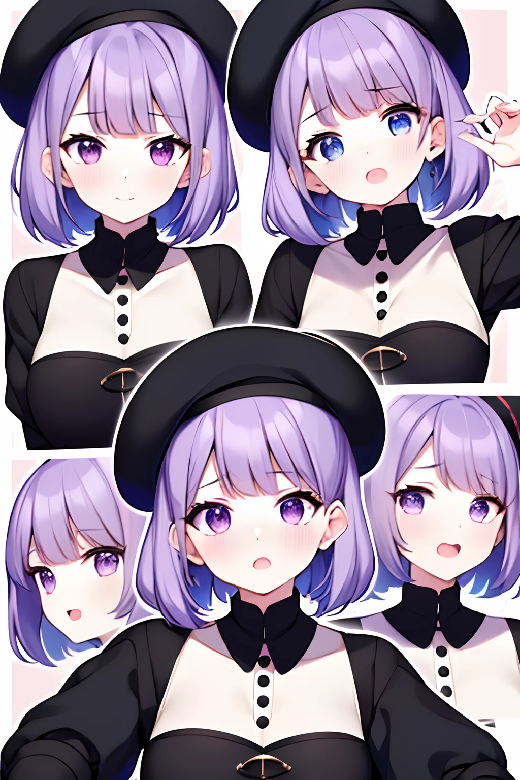 Cute girl avatar,Emoji pack, We look forward to your participation in Dconrt NyTwotoosersesoteos ,(9 emojis,emoj (beret) gauges,Align arrangement),9 poses and expressions (grieves,astonishment,having fun,exhilarated,big laughter,Tender angry,doubt,Touch your head,Sell moe,wait) ,Anthropomorphic style,Disney style,Black stroke,differentemotions,9 poses and expressions,8K