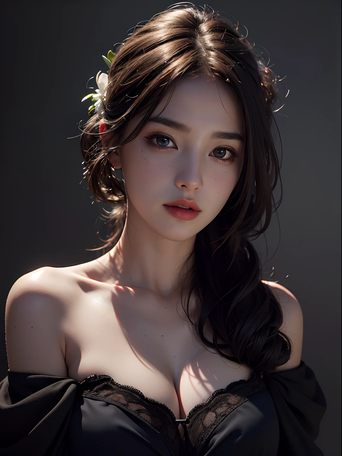 (highest image quality), (masterpiece), (vibrant, photography realistic, Realistic, Dramatic, Dark, Sharp focus, 8K), beautiful, Highly detailed face and skin texture, sexy wedding dress, ethereal beauty, mature asian woman,black long hair, make up, nsfw ,Close up shot, ((backlight)), holding sword, samurai wedding