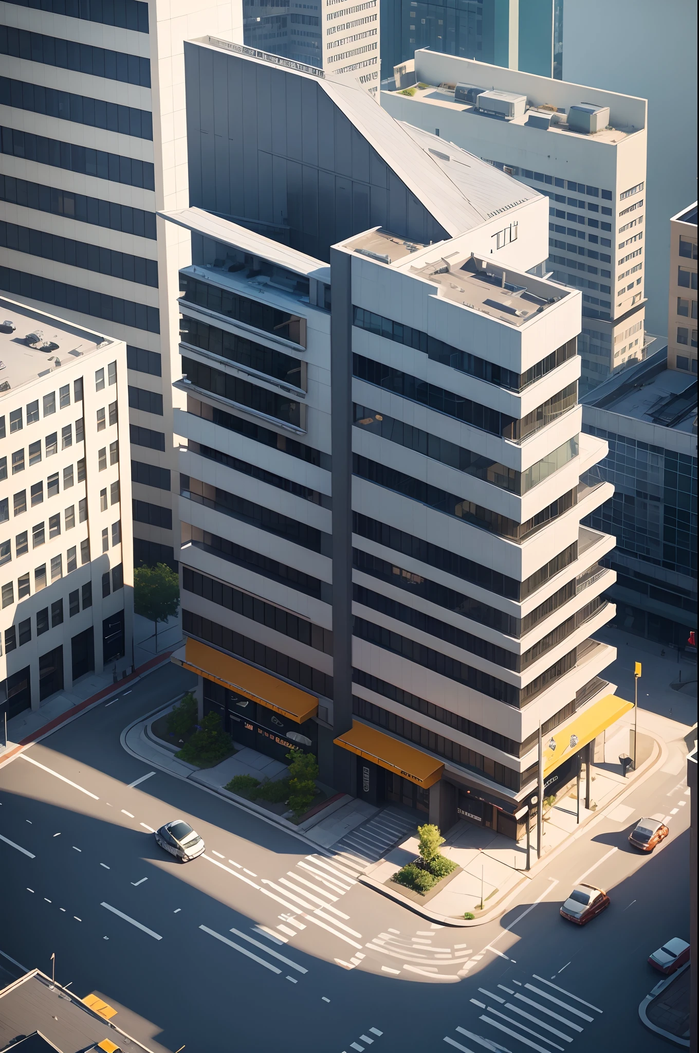 Taxi office building, no cars nearby, ArtStation HQ", Realistisches Bauen, Overwatch Buildings, Building Photorealism, Realistische Einspielung, Hochdetaillierter Speicher, Kommerzielle Illustration, Office block, Realistischer 3D-Stil, Gerenderte Kunst, ArtStation HQ, Photorealistic streetscape, Scharfe Fokus-Ilustration HQ, detaillierte 2D-Illustration, Isometrische Spielgrafik