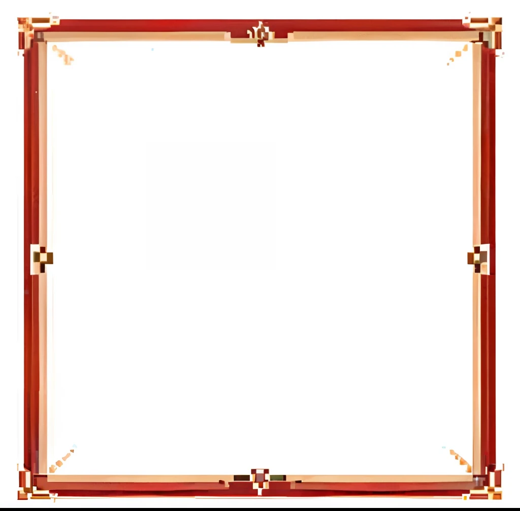 a close up of a wooden frame with a white background, pixel art, pixel,