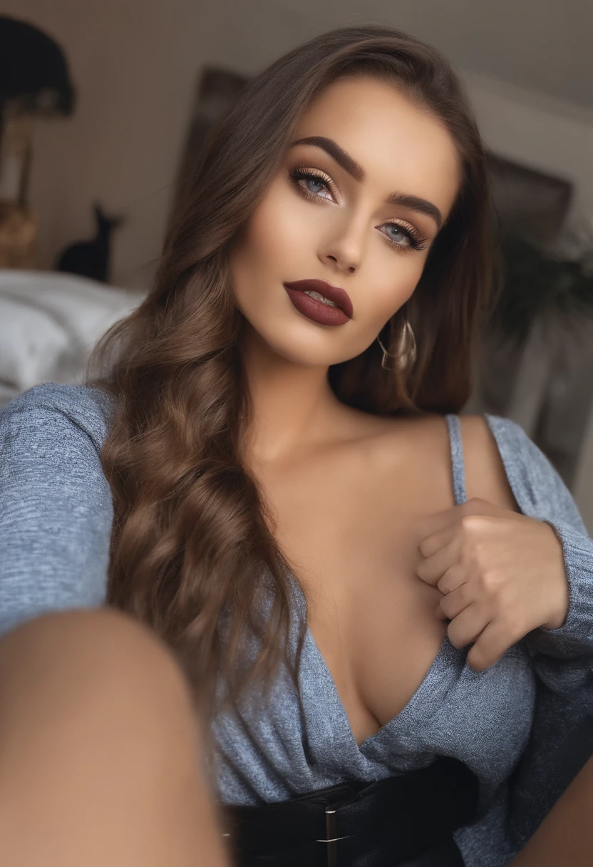 Arafed mulher sem roupa, Menina sexy com olhos castanhos, Retrato Sophie Mudd, cabelos castanhos e olhos grandes, Selfie de uma jovem mulher, Olhos do quarto, Violeta Myers, sem maquiagem, Maquiagem natural, staring directly at camera, Rosto com Artgram, Maquiagem sutil, Foto deslumbrante de corpo inteiro, in poolside, decote