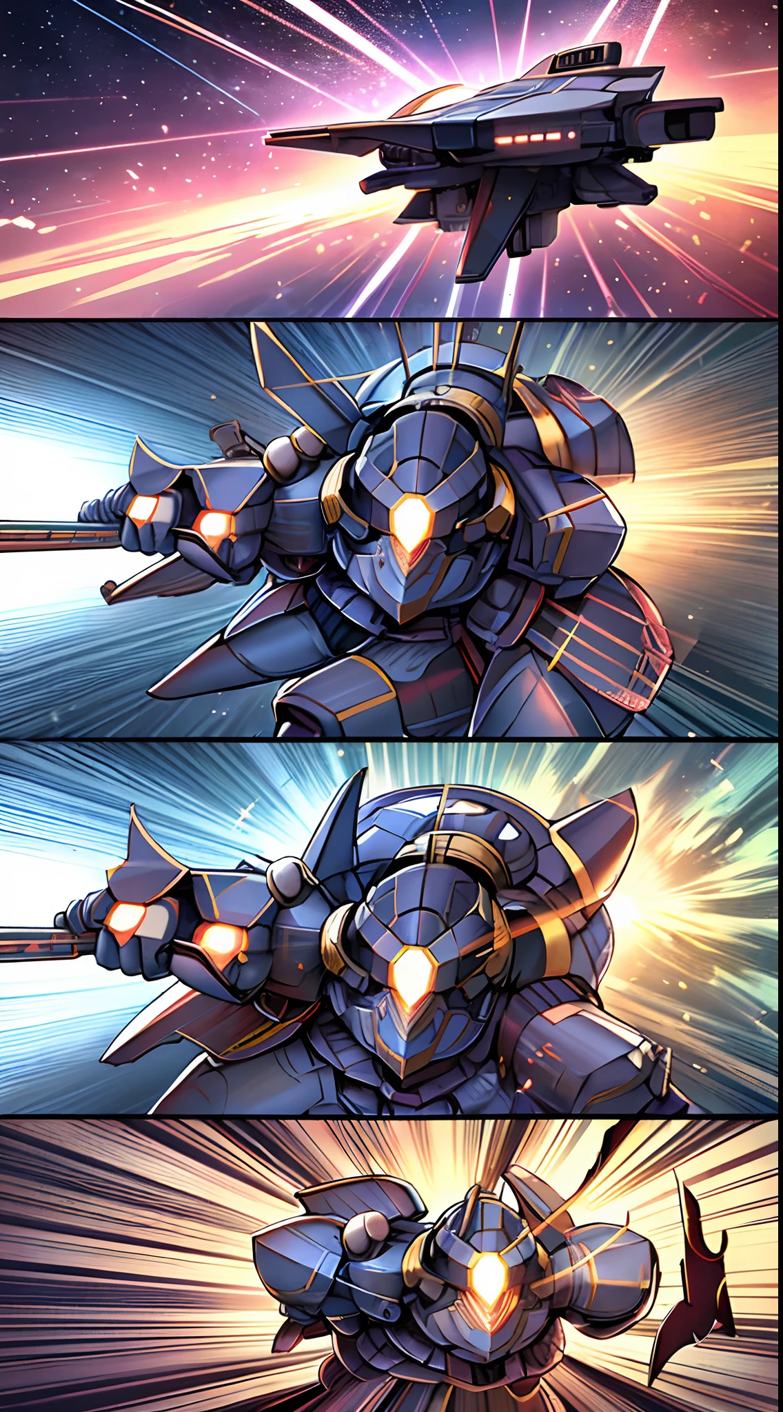 Star Warrior，Spaceship，combats，opening fire，blasts，heavenly body