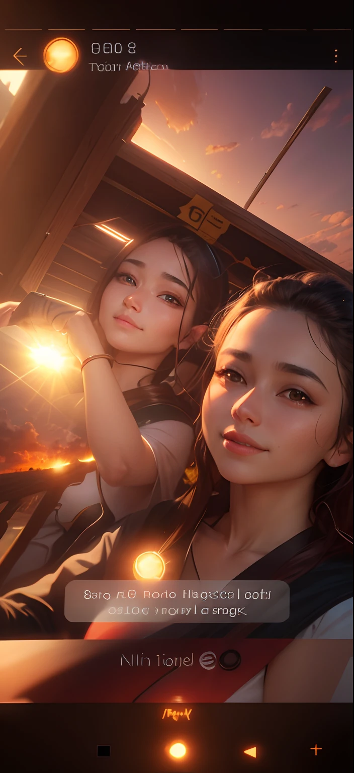 8k, AI, cute, background chenge sun set. Realistic face, Ultra realistic, with sun glass