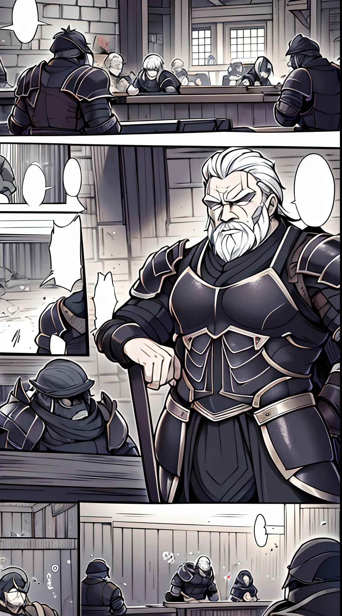 Inside the tavern,Demon Hunter - One in leather armor,A man with a giant sword sat at a wooden table。He looked weather-beaten,But the eyes are resolute。The owner of the tavern - a stocky old man,A glass of wine is being poured for him。