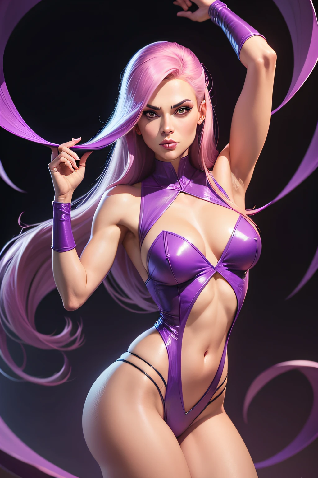 Daphne from the Scooby-Doo cartoon as if he were a character from the game Mortal Kombat