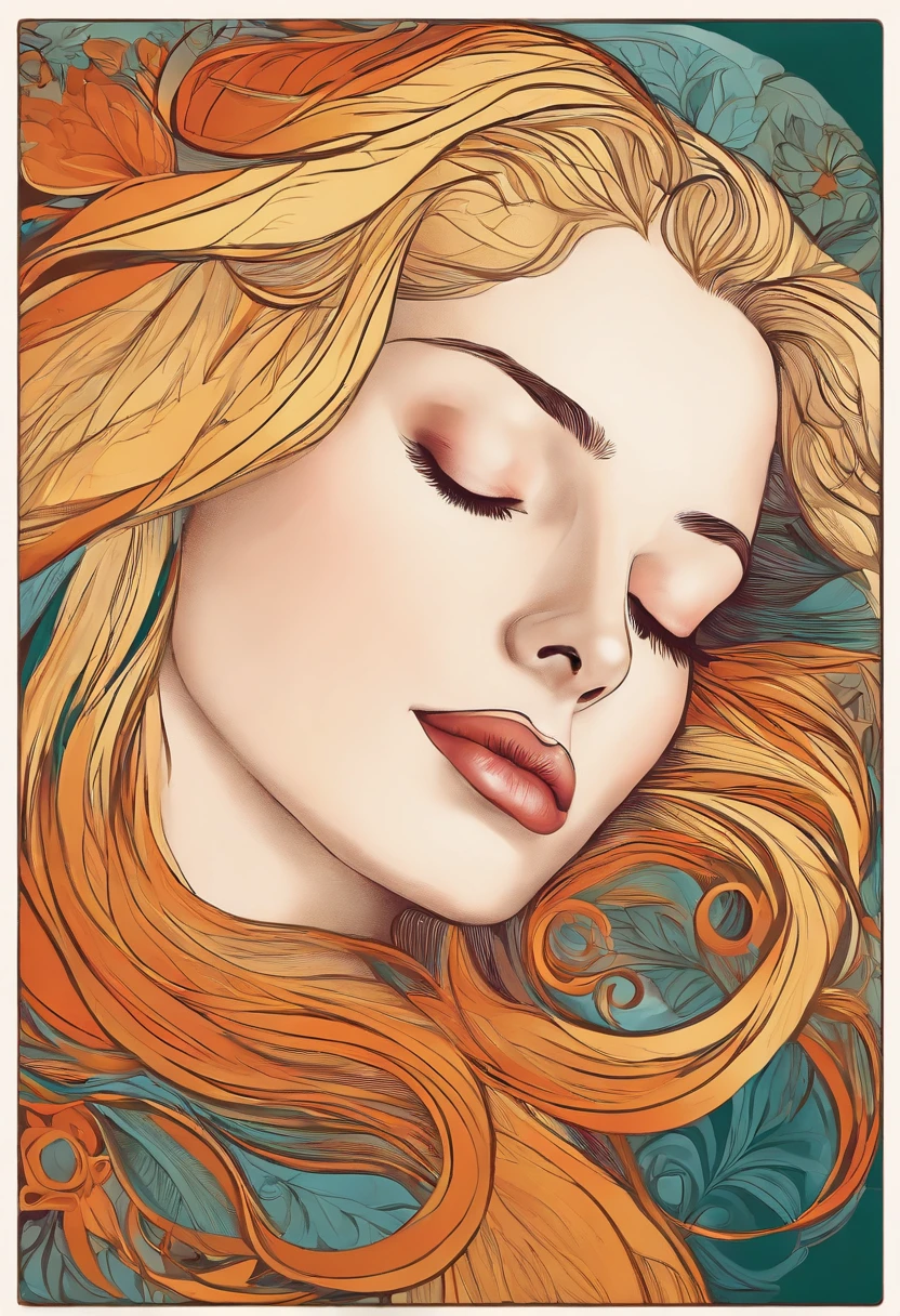 blonde woman sleeping