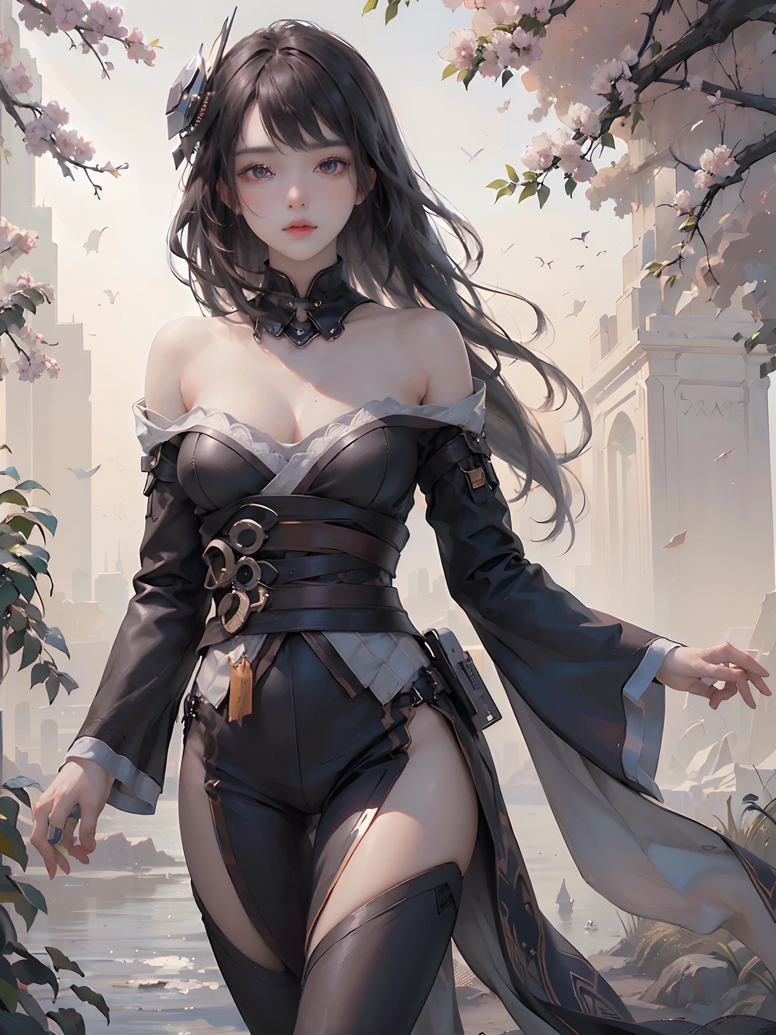 ((top-quality)), (((masterpiece)), (detaileds: 1.4), 3D, Beautiful Cyberpunk Woman Image, bob cuts, Broken black tights, leather clothes, Electromechanical, nffsw(HighDynamicRange), Ray traching, NVIDIA RTX, Hyper-Resolution, Unreal 5, Sub-surface scattering, PBR Texture, Postprocess, Anisotropy Filtering, depth of fields, Maximum sharpness and acutance, Multilayer Texture, Albedo and Highlight Maps, Surface Coloring, Accurate simulation of light-material interactions, perfectly proportions、octane renderings、two tone lighting、Large aperture、Low ISO、White Balance、thirds rule、8K Raw、masterpiece、top-quality、(8k extremely detailed CG unit wallpaper)(top-quality)、(The best illustrations)、(Best Shadows)