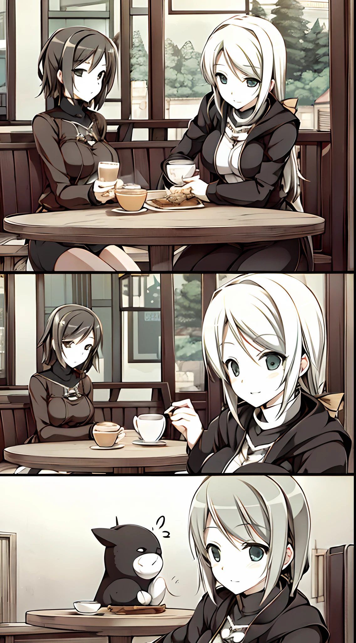 Cafe,A couple,Lively conversation,kawa