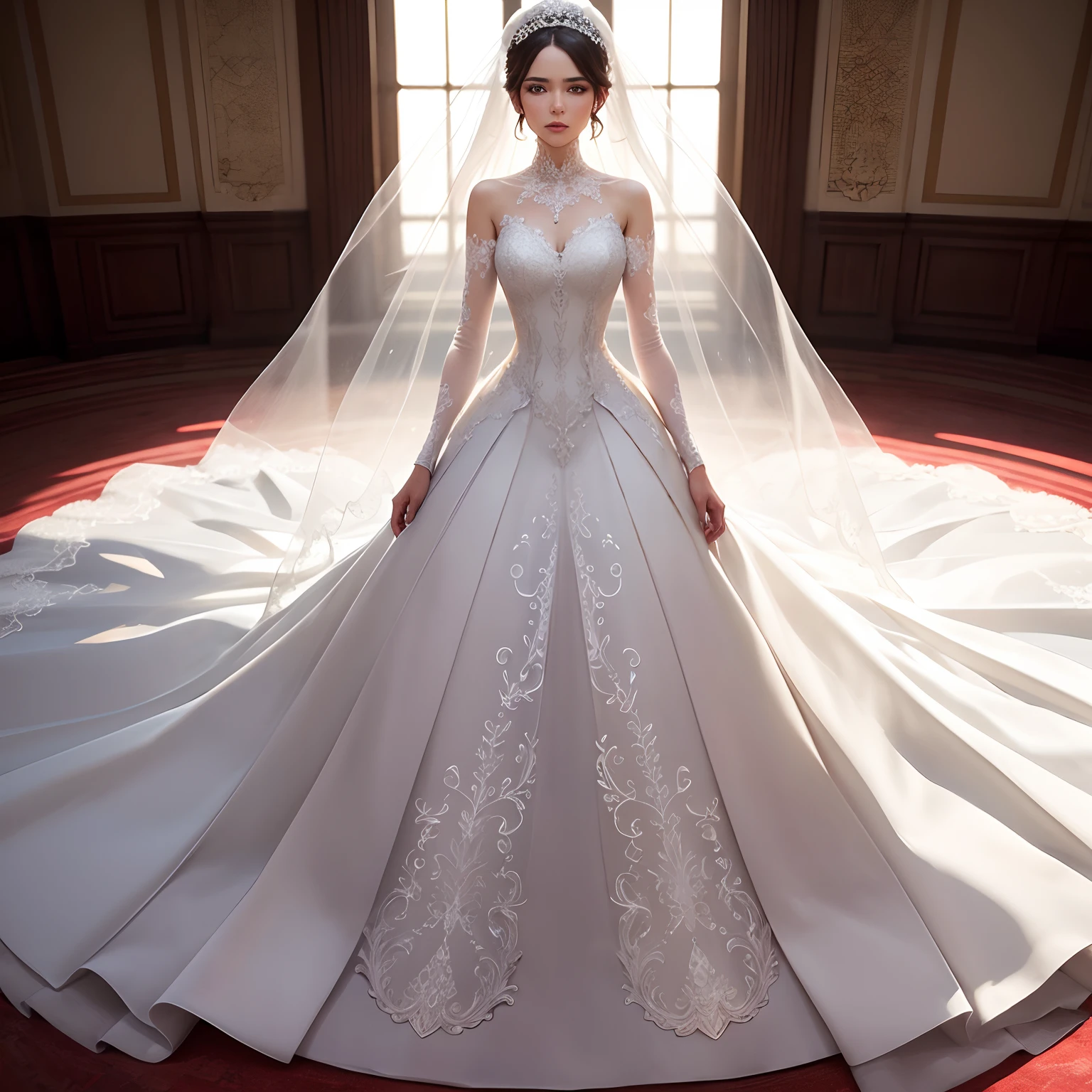 Wedding dress made of glass, Epoxy, Transparent, Liquid, Beautiful, Detailed