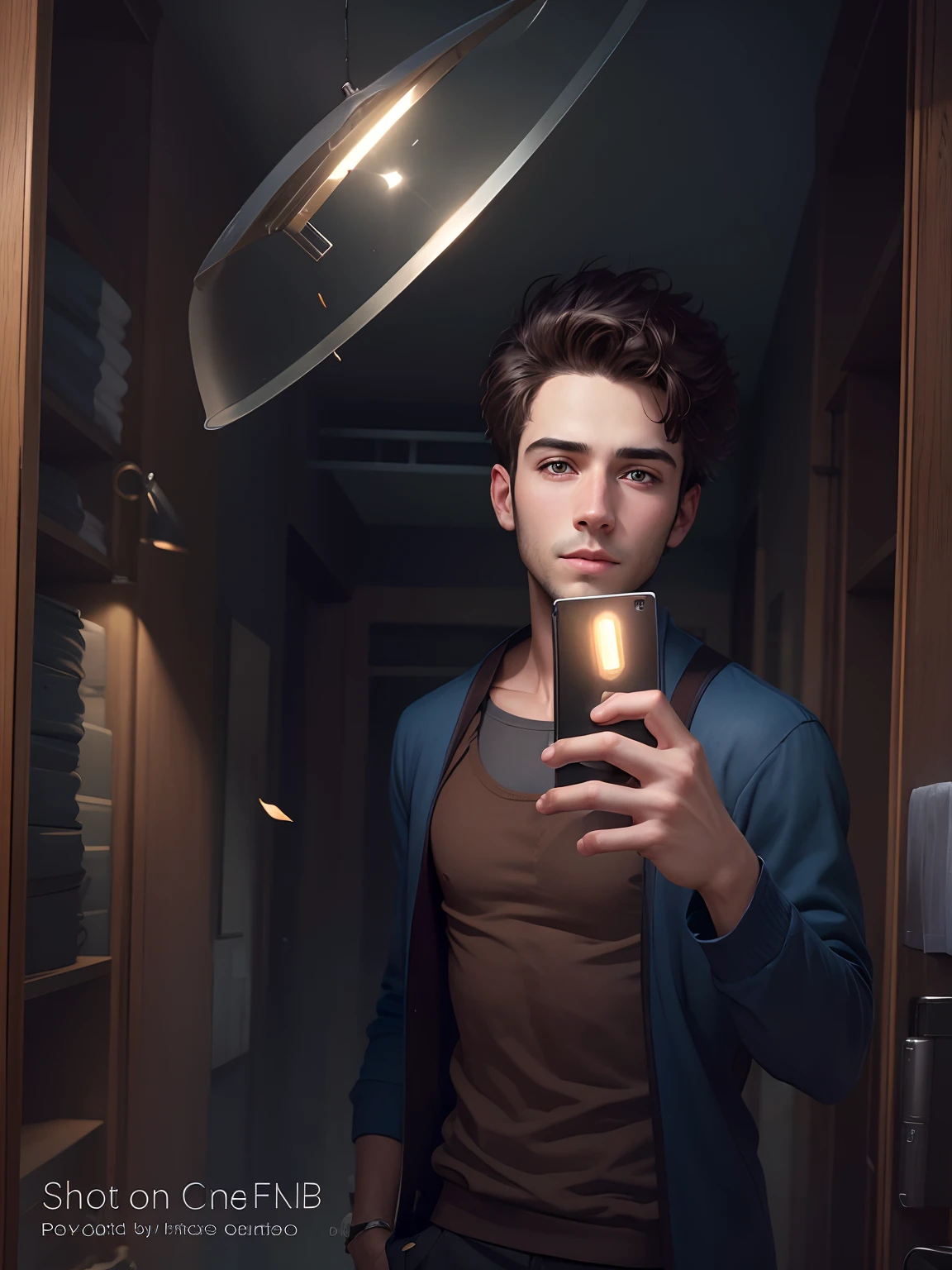 A handsome boy with change potrait background, realistic face, change clothes, future stick technology,4k quality