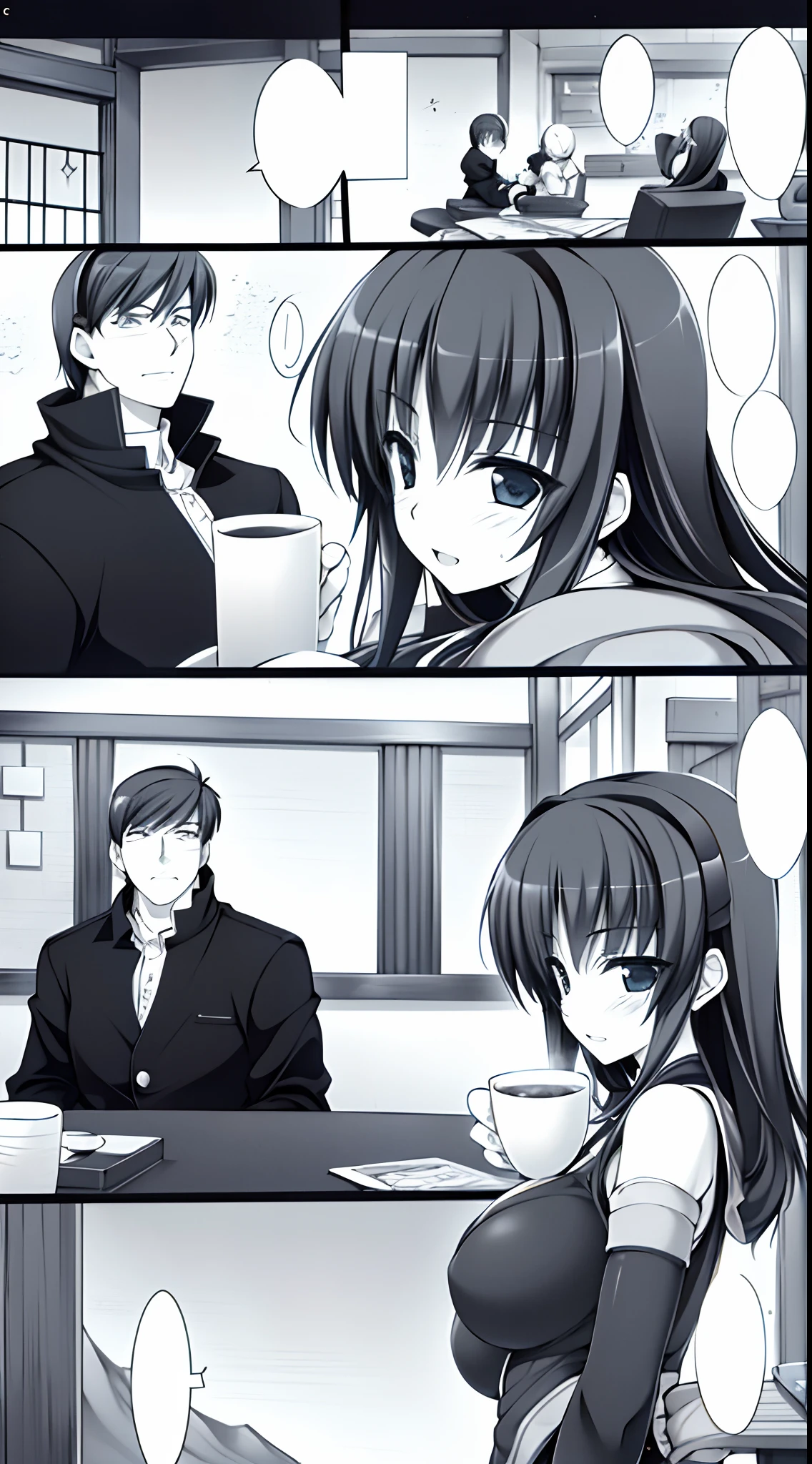 Cafe,A couple,Vivid dialogue,kawa