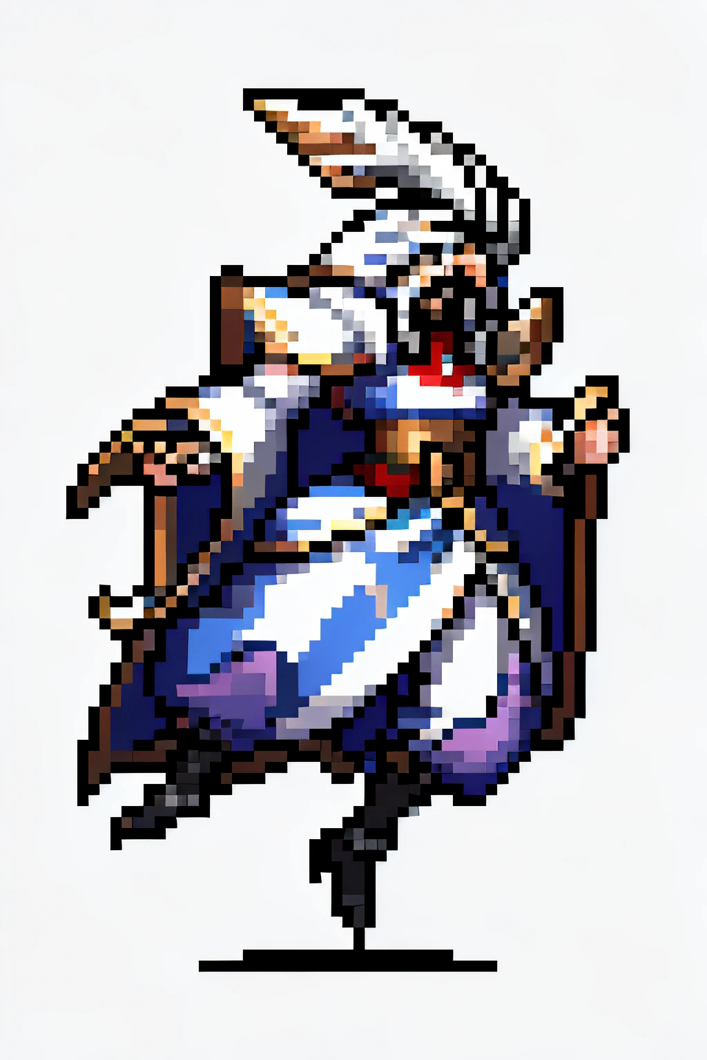player pixel, com fundo branco