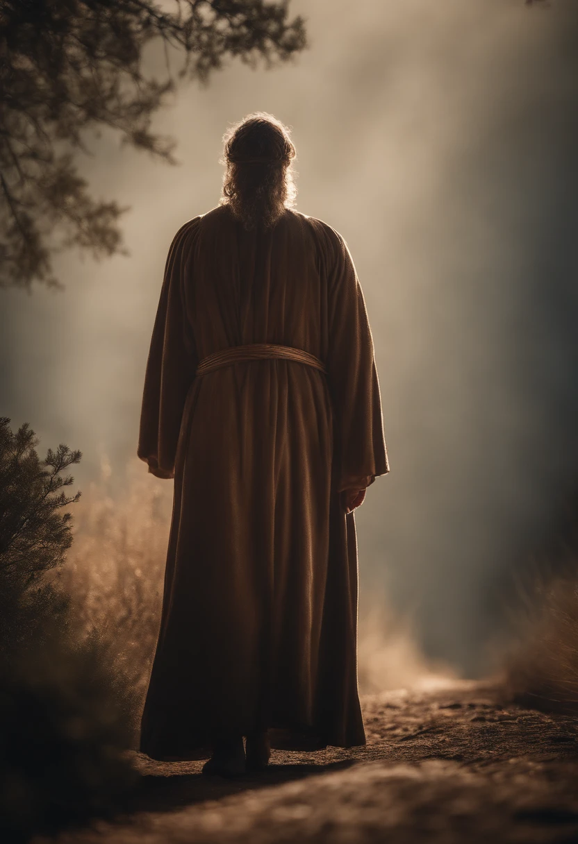 Prophet Elijah with a robe in his hand