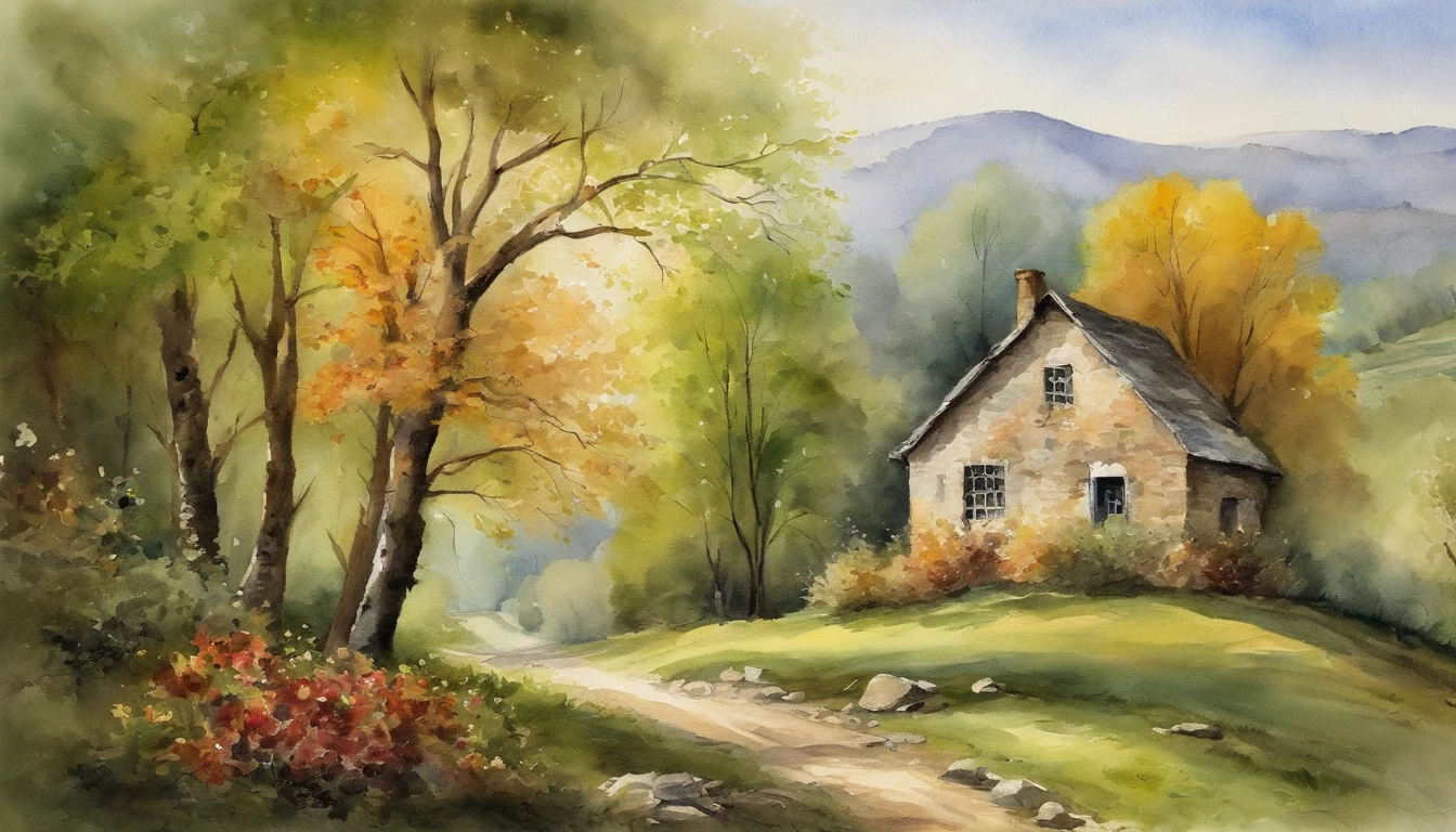 spring season scene, Asher Brown Durand, Camille Pissarro style