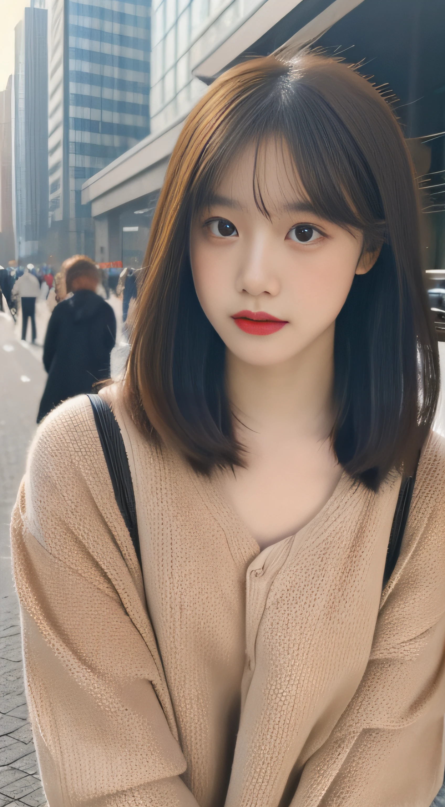 (NSFW:1.5), (NSFW:1.5), NSFW, SFW,8K、Raw photography、top-quality、Full body portrait:2.0、Full body nudity:2.0、No clothes、Medium-range shot 10 meters away、(Composition from the knee up:1.2)、32K、ultra res、fully body photo:2.0, is standing:2.0、Best Quality, Raw photo, Photorealistic,Full body portrait:2.0、Full body nudity:2.0、rialistic photo、Hard nudity、(Small breasts:1.2), (skinny body), Super small breasts:1.8、Egg-shaped small face、Summer downtown、street corner、Crowds, Ginza、Full body, Looking at the camera、a beauty girl, Cute, length hair, depth of fields, High resolution, Ultra Detail, Fine detail, Highly detailed, Highly detailed eyes and face, Sharp pupils,