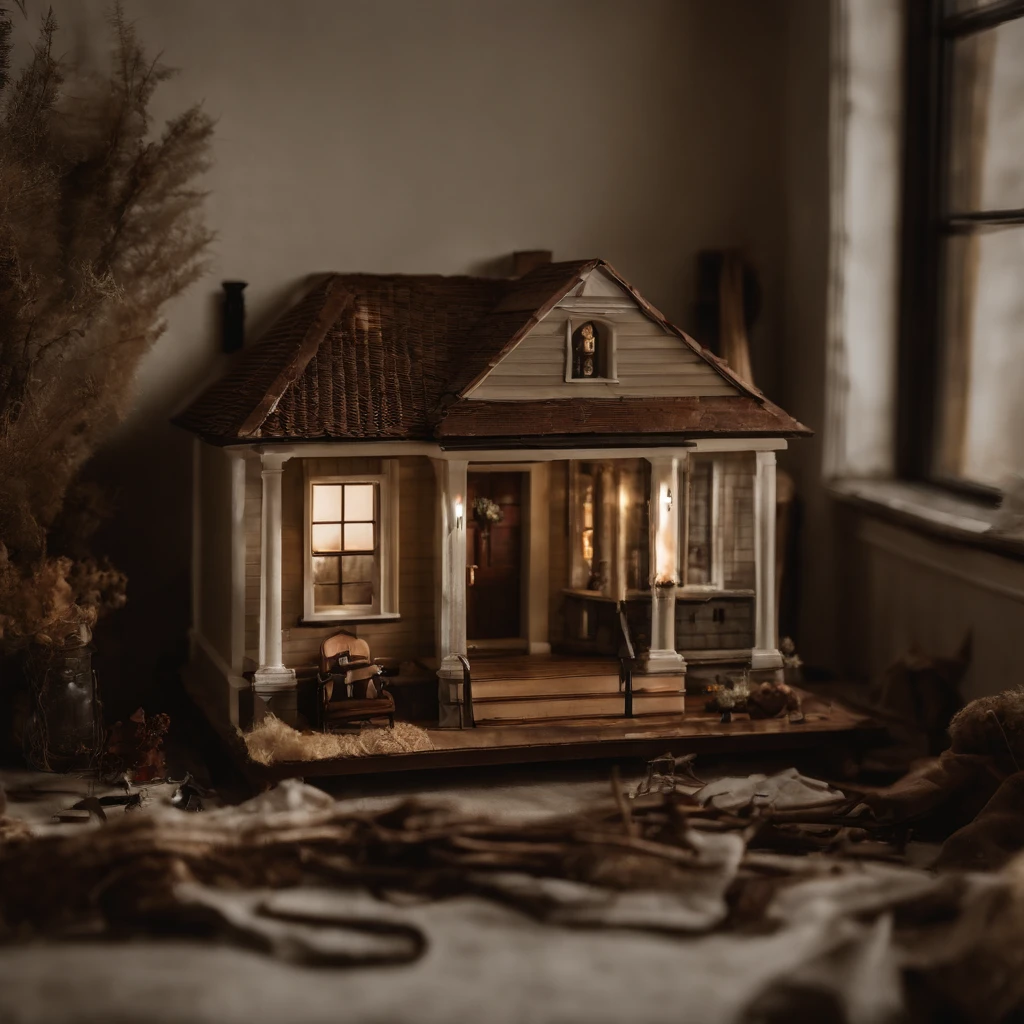 DIORAMA, the movie (HALLOWEEN_Michael Myers)Diy_MiniaturHaus, Zimmer detailiert,,dunkel,gloomy,Spukhaus,creepy atmosphere,,erschreckend,Scharfes Messer,three-storey mini-house,Miniatur-Zimmer,Tod,Thriller,Geheimnis,gruselige Beleuchtung,Spannender Soundtrack,Horrorfilm-Set,makabre Details