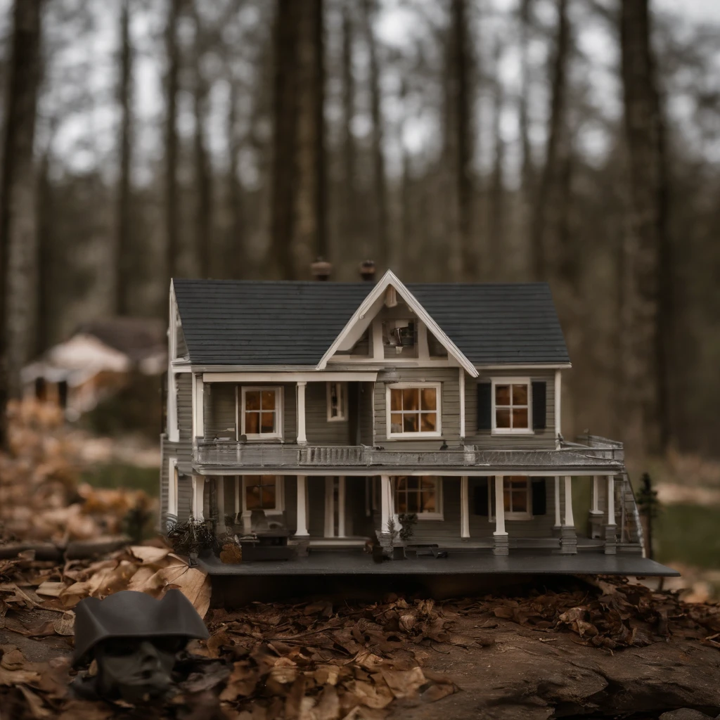 DIORAMA, the movie (HALLOWEEN_Michael Myers)Diy_MiniaturHaus, Zimmer detailiert,,dunkel,gloomy,Spukhaus,creepy atmosphere,,erschreckend,Scharfes Messer,three-storey mini-house,Miniatur-Zimmer,Tod,Thriller,Geheimnis,gruselige Beleuchtung,Spannender Soundtrack,Horrorfilm-Set,makabre Details