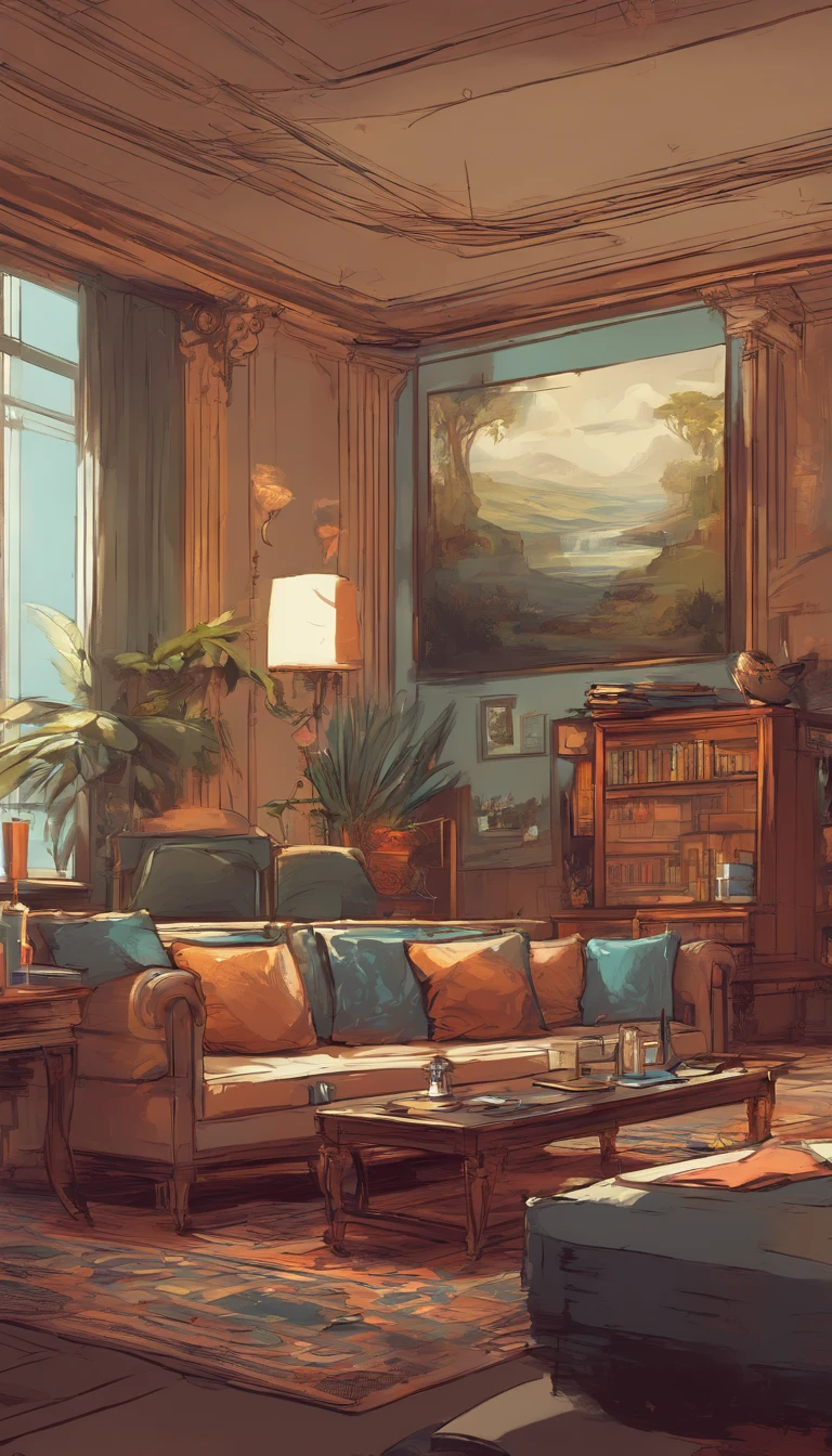 A living room with a TV,A king sitting on the couch watching television