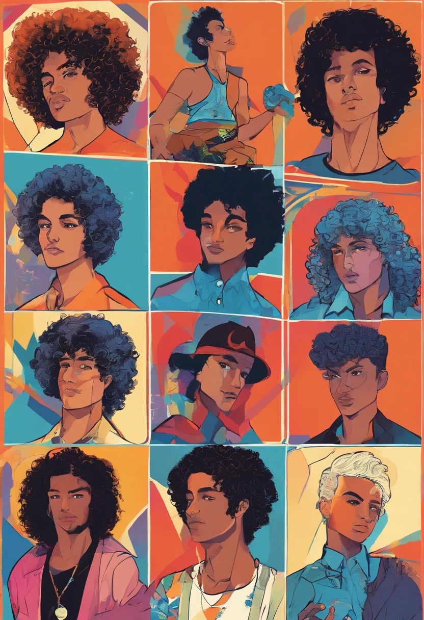 Boy with curly hair but not so big hair has a thickness of 3rd type of curly hair. Has a salmon colored skin a little dark is wearing a shirt of baby blue tone with the mages of dark blue color , imagem frontal, caio santos, Saadane AFIF, andrea rocha, Riyahd Cassiem, by Almeida Júnior, Mohamed Chahin, Asher Duran, icaro carvalho, by Antonio Parreiras, Alex, Astor Alexande