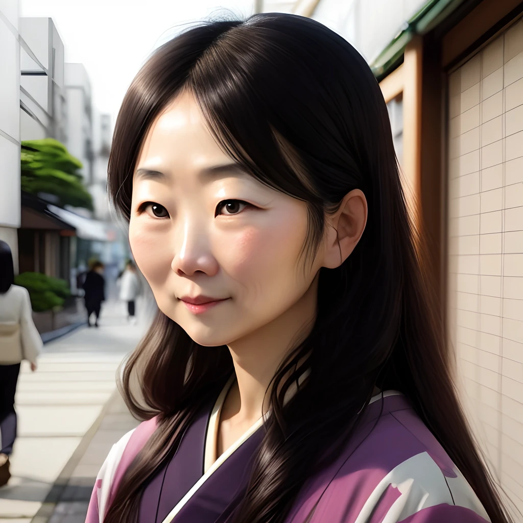 Japan woman in her 30s with long hair