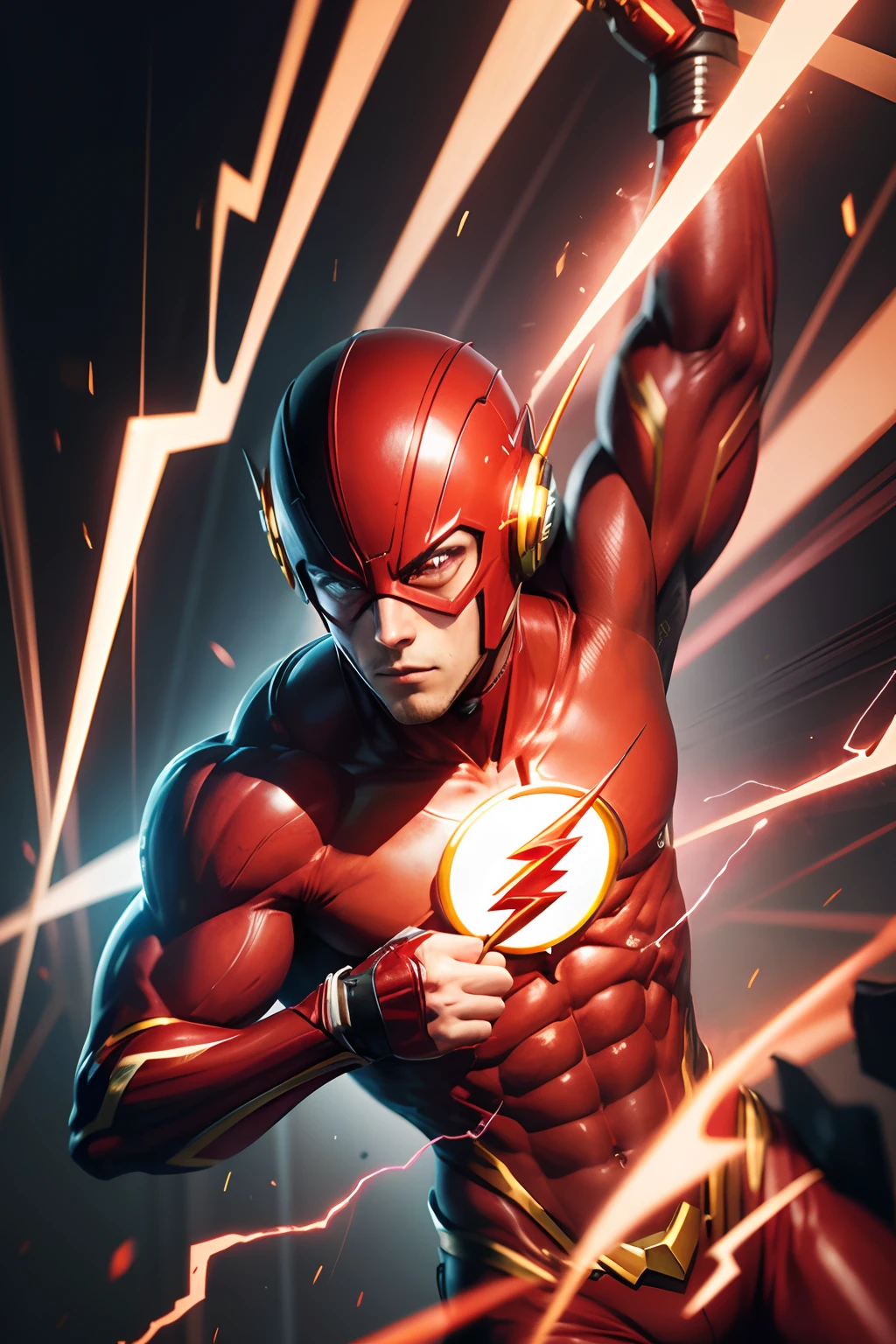 personagem flash 8k, cyberpunk