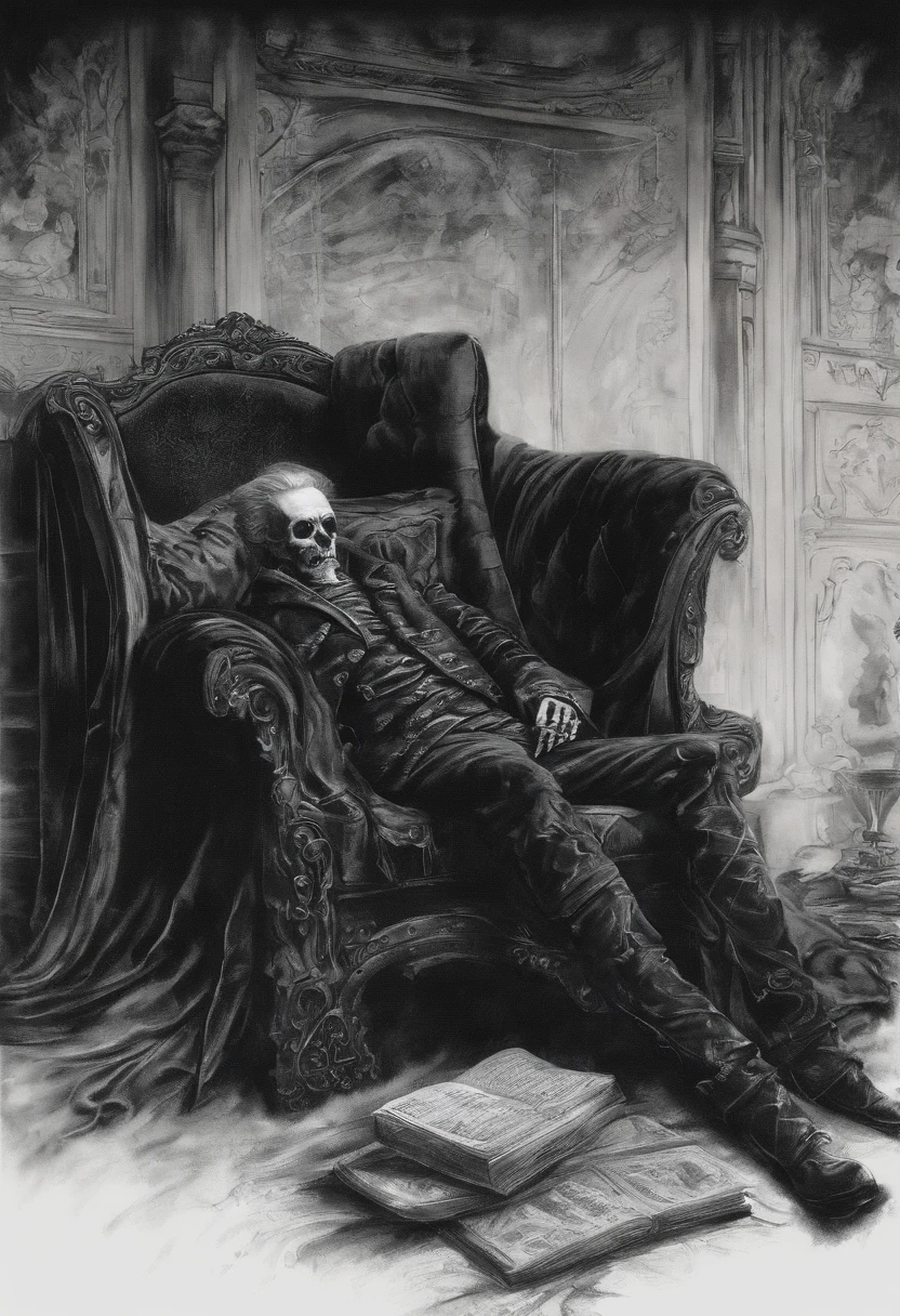 A man is sleeping on sofa with a laptop on his knee。Completely realistic, Full high resolution, Well made,detail-rich