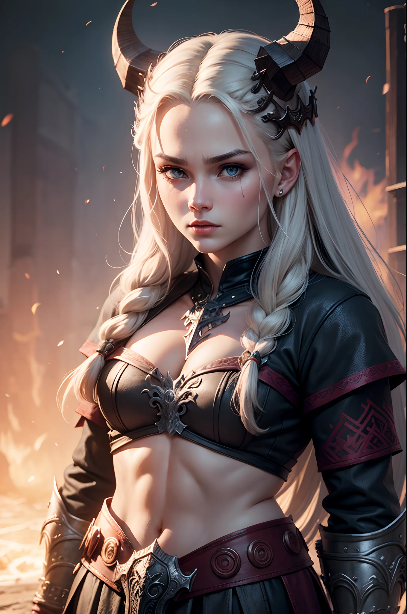 viking, monster, 6 head, dragon, female