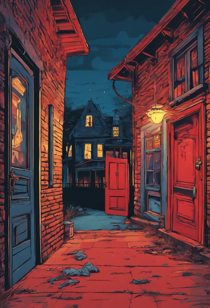 (high quality,4k,8k,highres,masterpiece:1.2)(realistic,photorealistic,photo-realistic:1.37) Illustrate an atmosphere reminiscent of George Romero's films with a dramatic color scheme. Zombies ripping apart a woman screaming on the floor alone. RED saturation, dramatic blue and red color scheme, dark shadows, A Dario Argento-inspired cinematography captures the eerie atmosphere of a nighttime setting, where a snuff killer is about to commit a heinous crime. nighttime setting, a dimly lit house, menacing atmosphere creepy silence ominous music menacing figure in black clothing sharp focus on the killer's eyes, wide-angle shot, intense close-up of the killer's face, solemn expression, slow and deliberate movement of the killer, lurking in the shadows, subtle hints of blood splatters, macabre artwork on the walls, nightmarish visual style.