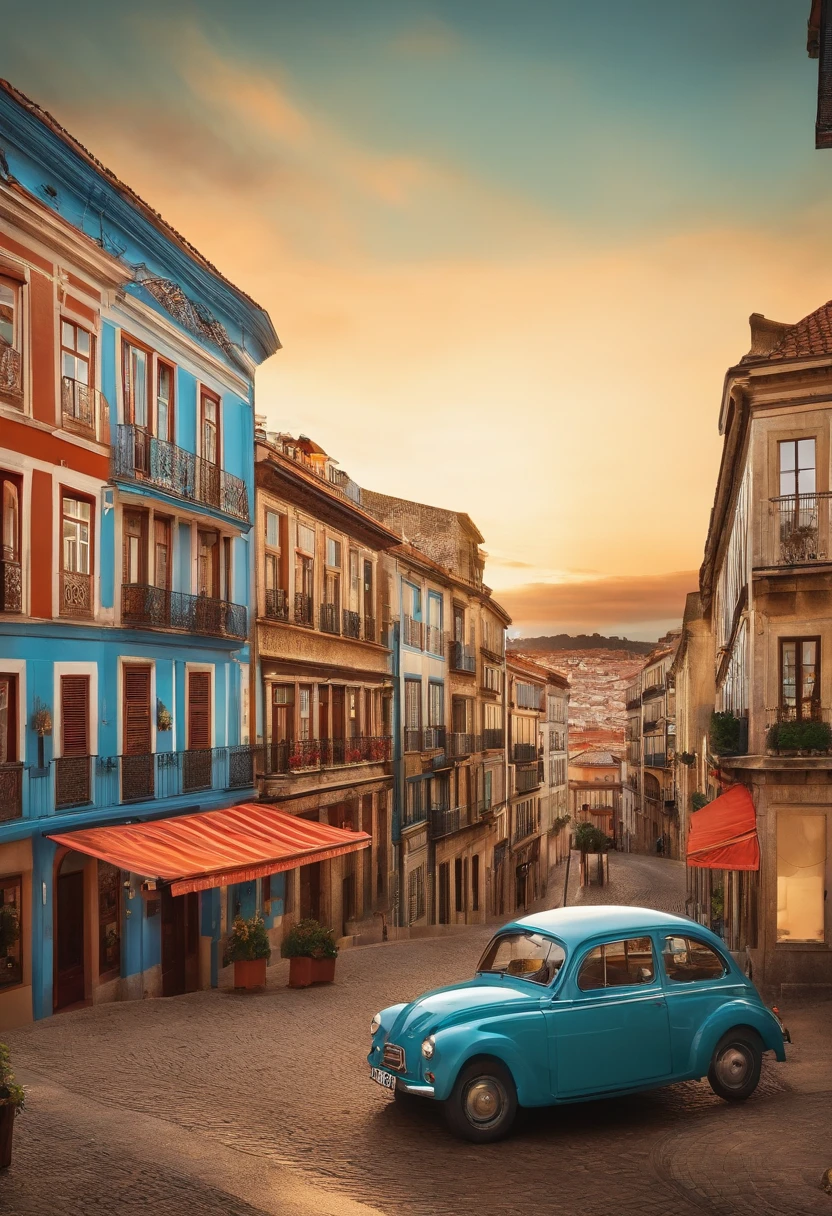Create an illustrative image with the following information: Cidade de Vigo, Martim Codax e o Trovadorismo