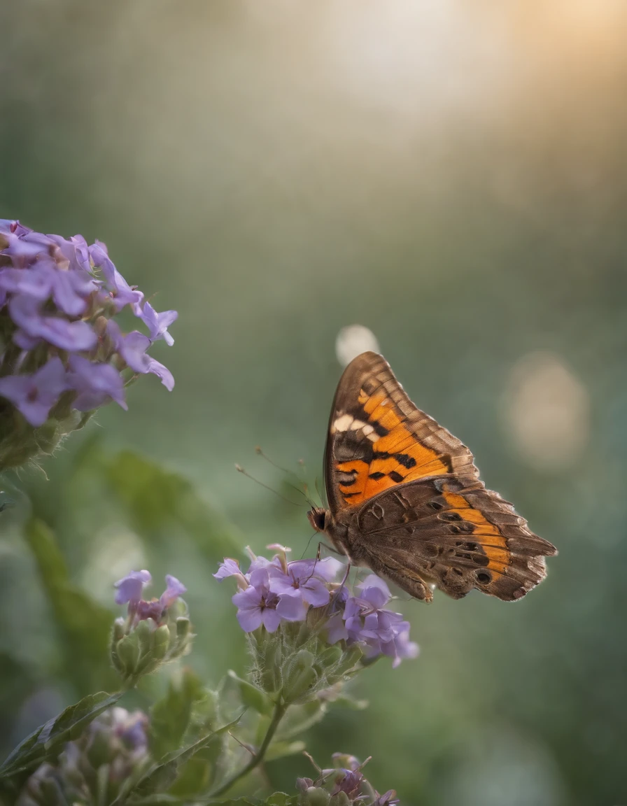 borboleta azul, fotorealista