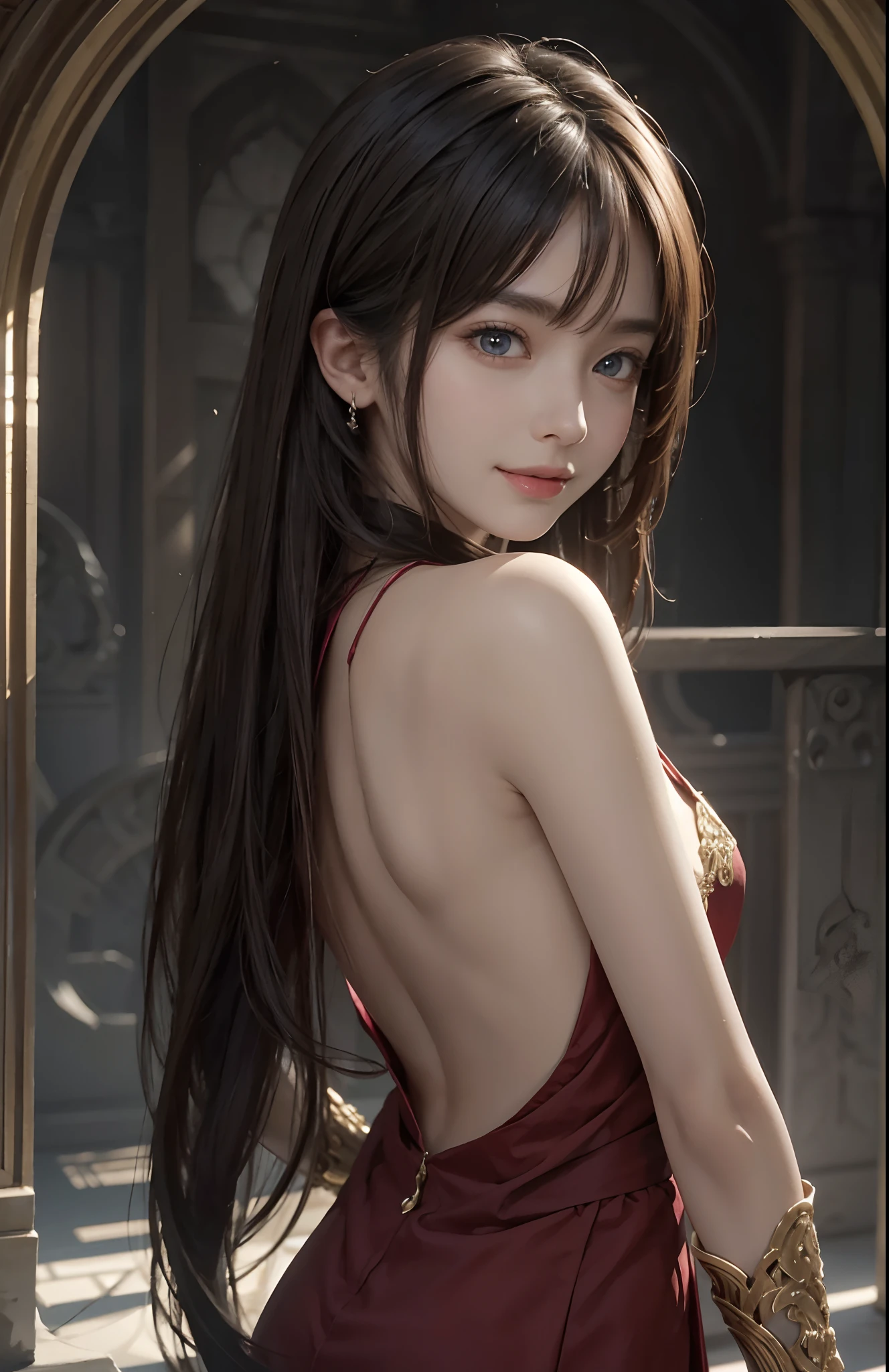 ((((nsfw)))), masterpiece, best quality, ultra high res,(photo realistic:1.4),((1girl)), mi breasts, Moist eyes, she is in onsen, huro, tanned skin and perfect figure, cleavage, upper body, azur lane, elbe \(azur lane\), lustrous skin, twintails, seductive smile, cute, young, the face is turned to the side,The face is looking back over the shoulder,head shot, shoot from backlooking at viewer, forward leaning pose,leaning forwarddetailed background, intricate background, shiny skin,wahuku,kimono,yukata